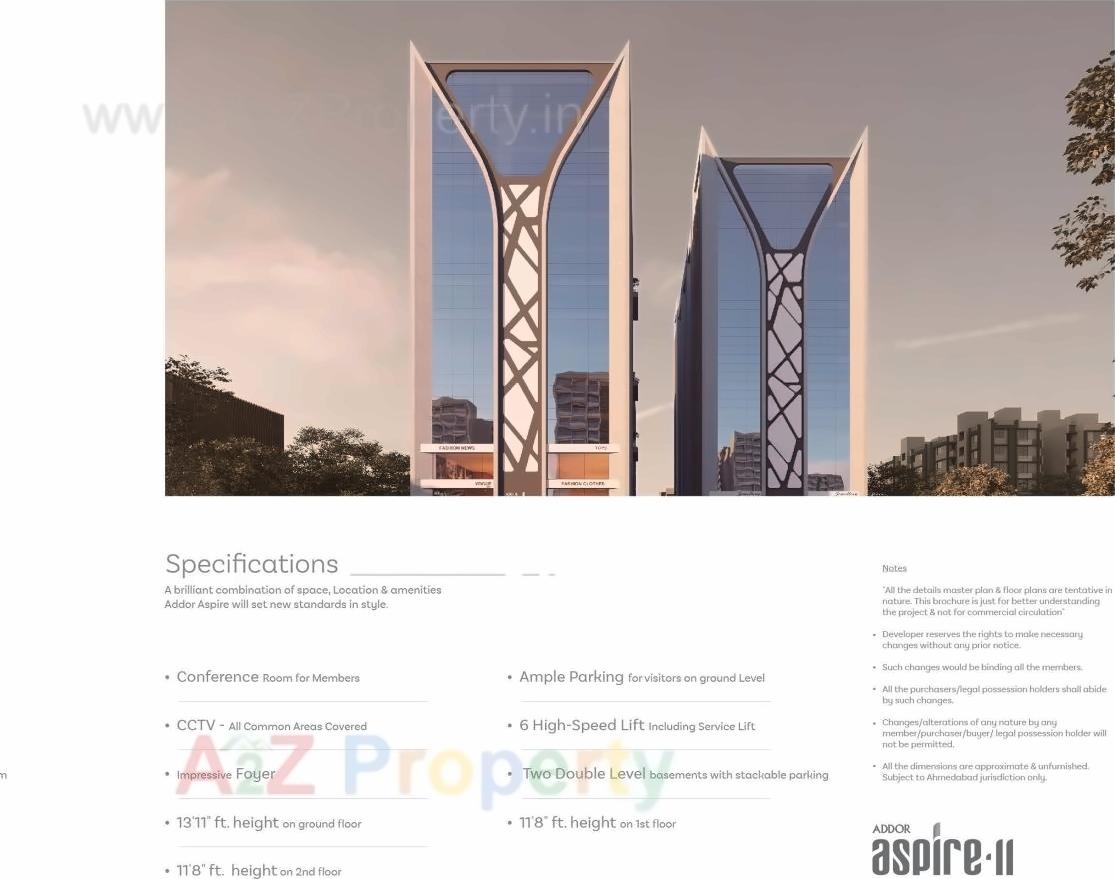 3D Elevation of real estate project Addor Aspire Ii located at Kocharab, Ahmedabad, Gujarat