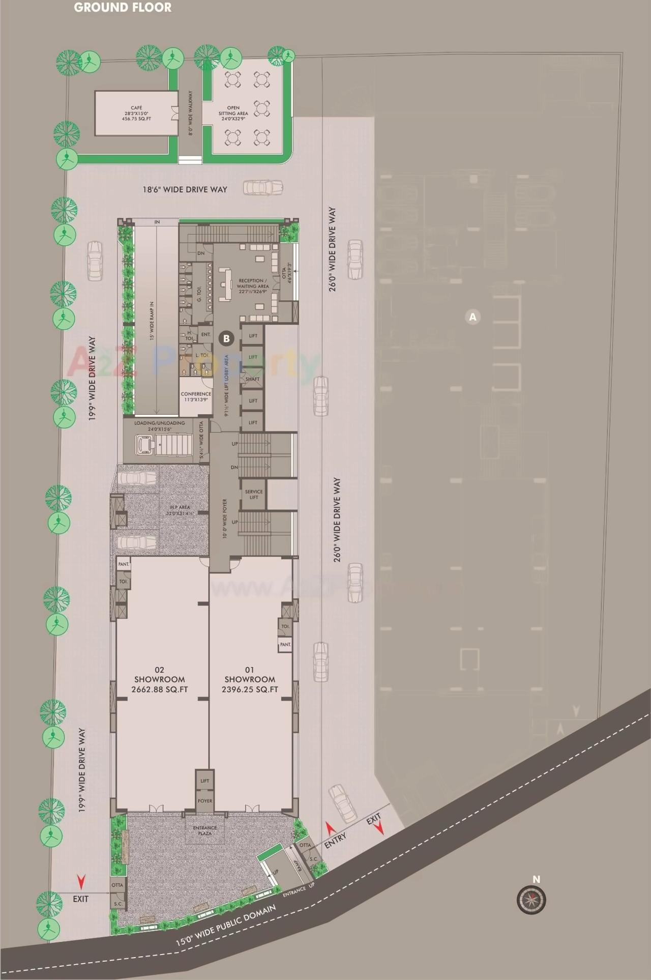 Layout of real estate project Addor Aspire Ii located at Kocharab, Ahmedabad, Gujarat