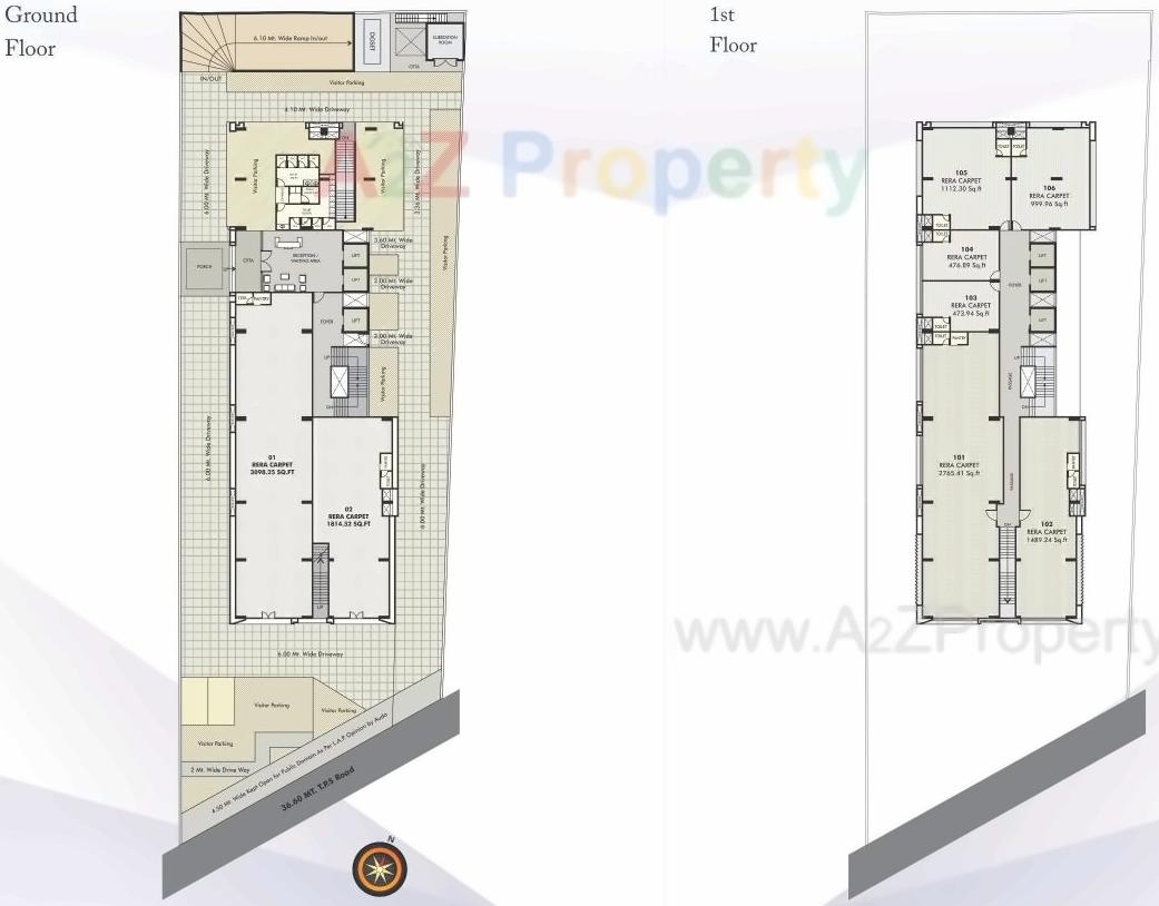 Layout of real estate project Addor Aspire located at Kocharab, Ahmedabad, Gujarat