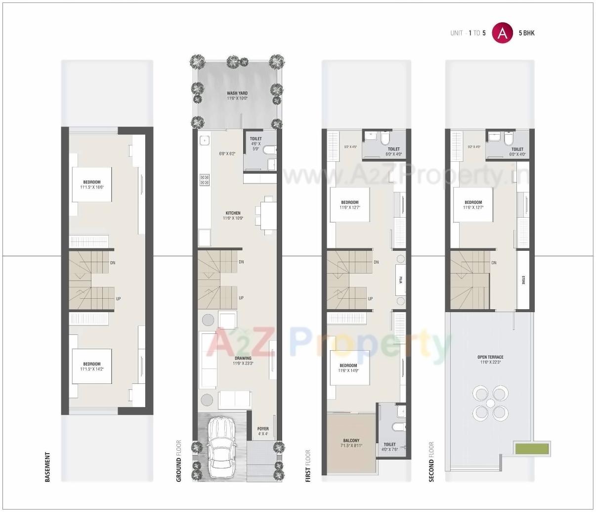 Layout of real estate project Adhishthan Bungalow located at Hanspura, Ahmedabad, Gujarat