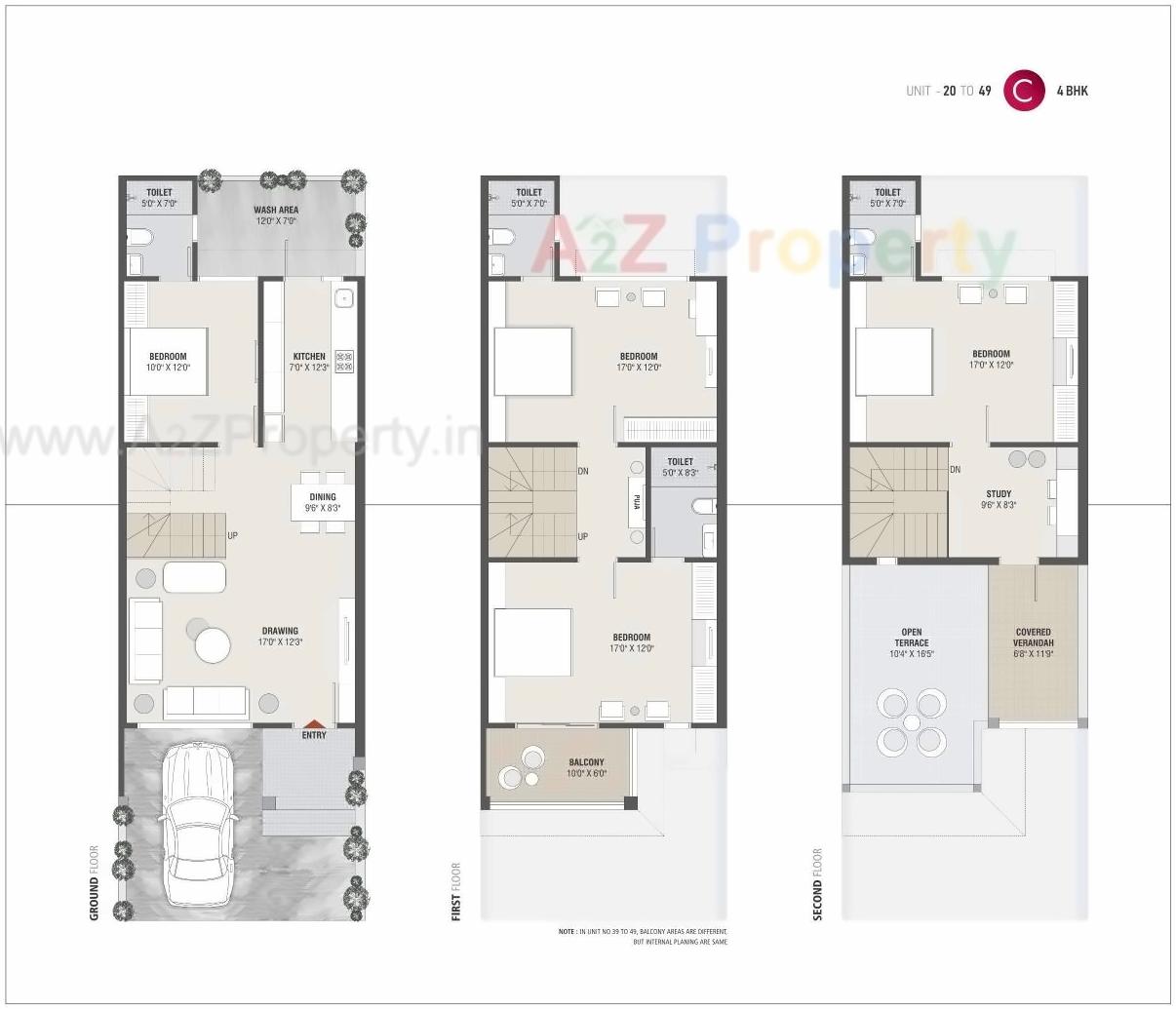 Layout of real estate project Adhishthan Bungalow located at Hanspura, Ahmedabad, Gujarat