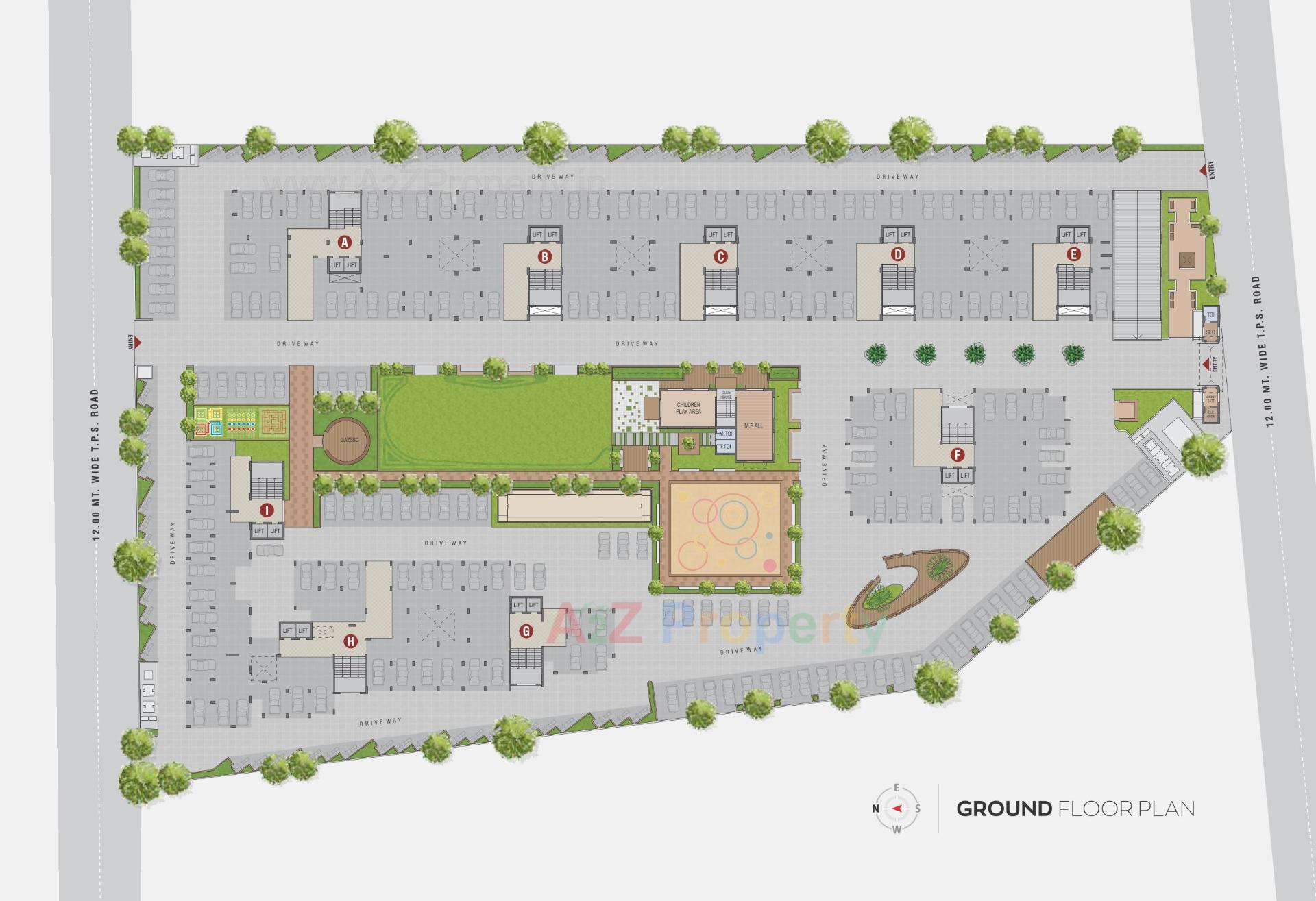 Layout of real estate project Adhishthan Luxuria located at Muthiya, Ahmedabad, Gujarat