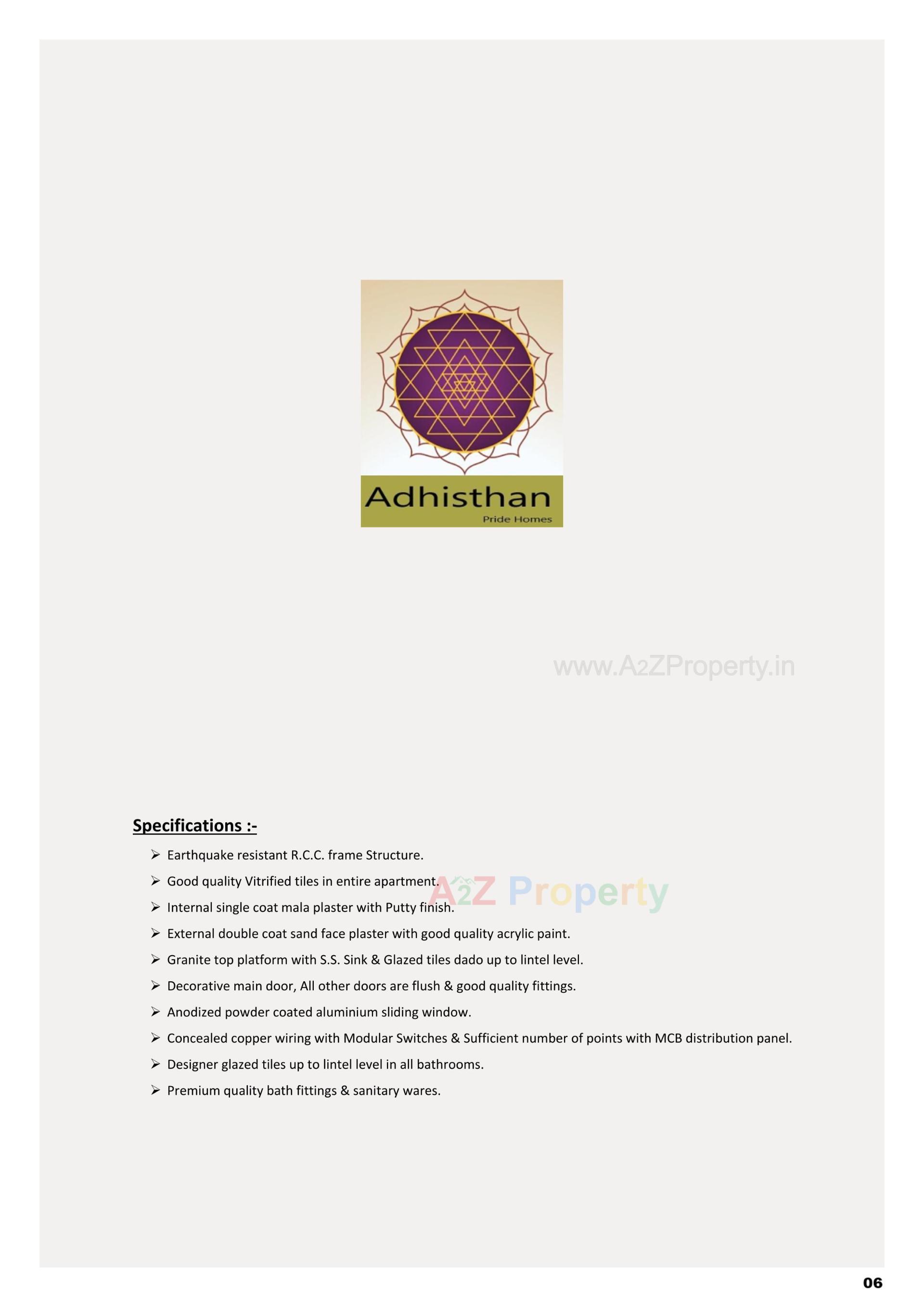  of real estate project Adhisthan Pride Homes located at Ghatlodia, Ahmedabad, Gujarat