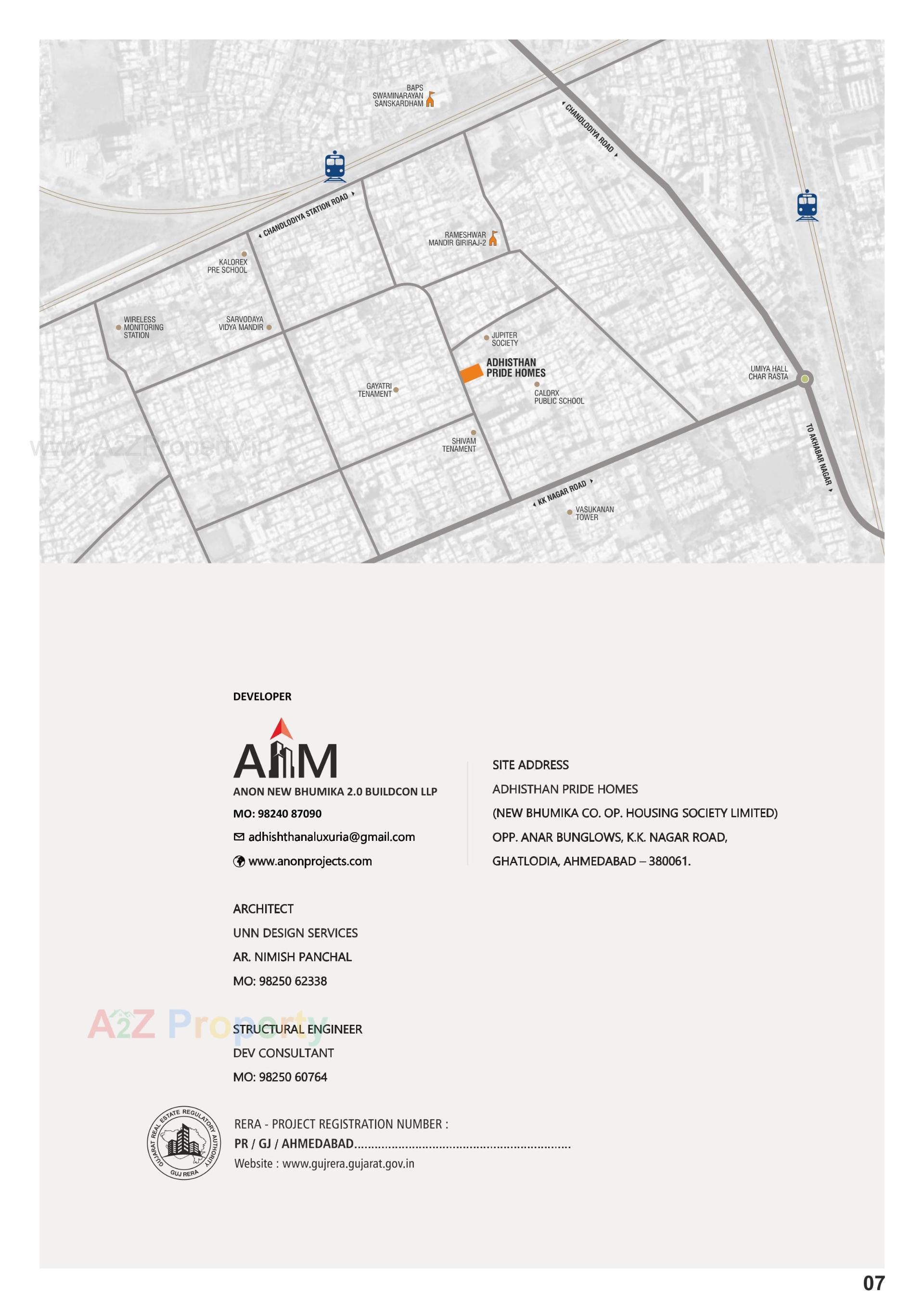  of real estate project Adhisthan Pride Homes located at Ghatlodia, Ahmedabad, Gujarat