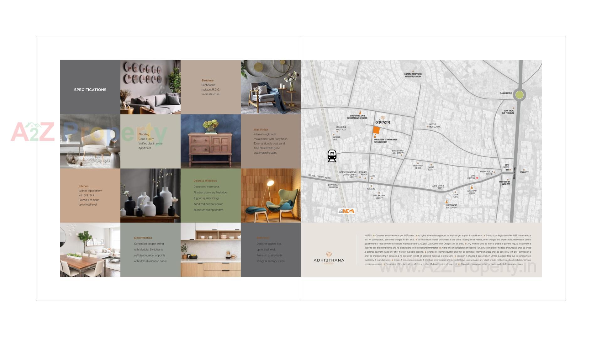  of real estate project Adhisthana Luxuria located at Wadaj, Ahmedabad, Gujarat