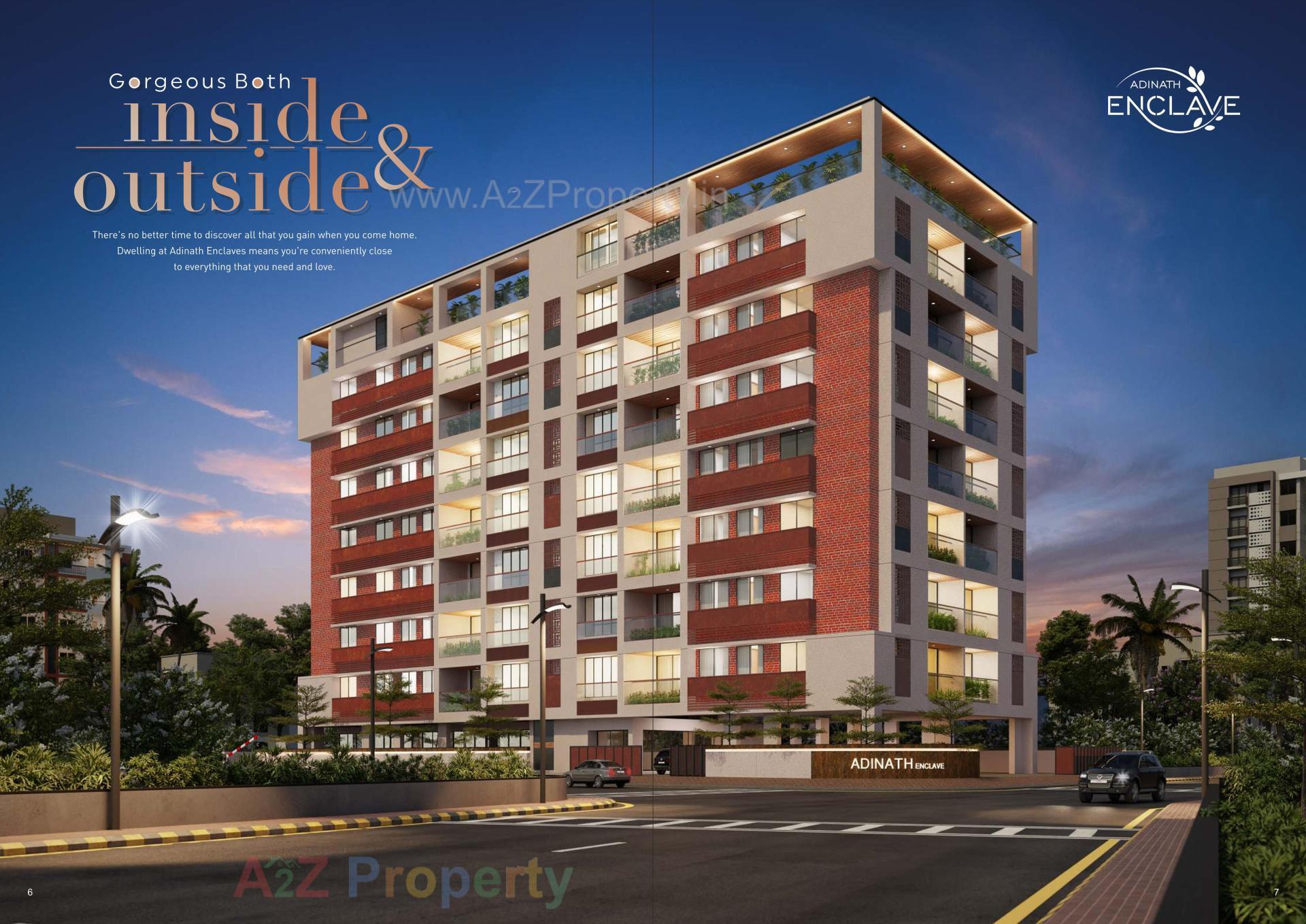 3D Elevation of real estate project Adinath Enclave located at Chhadavad, Ahmedabad, Gujarat