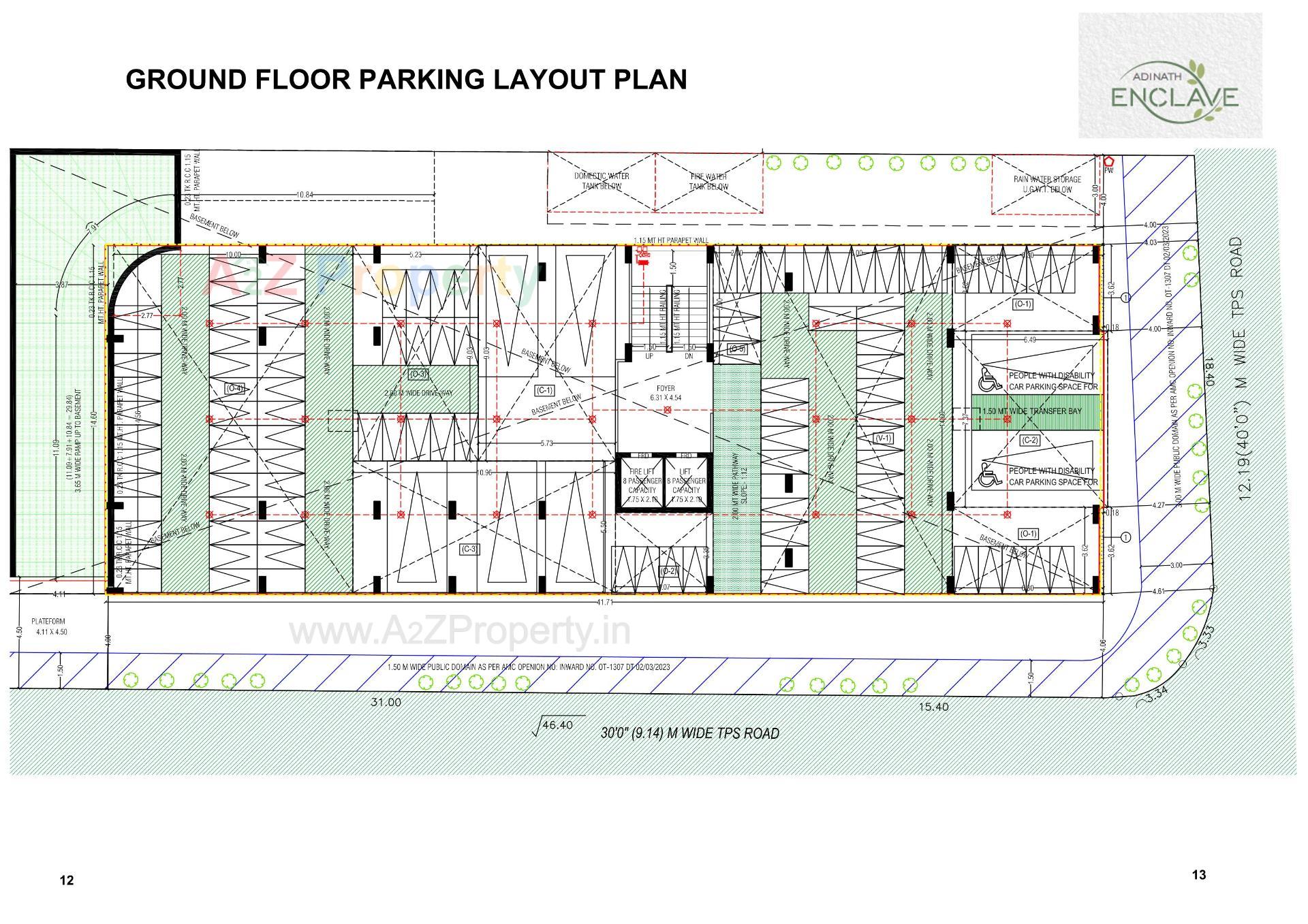 Layout of real estate project Adinath Enclave located at Chhadavad, Ahmedabad, Gujarat