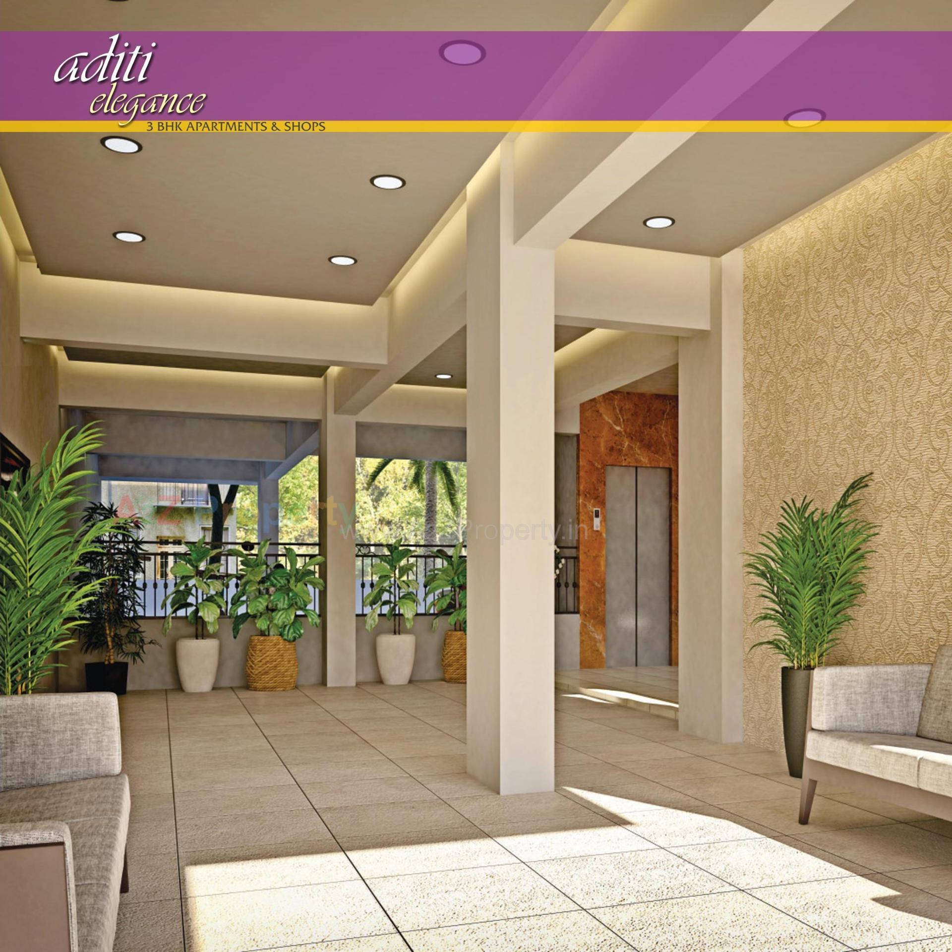 3D Elevation of real estate project Aditi Elegance located at Tragad, Ahmedabad, Gujarat
