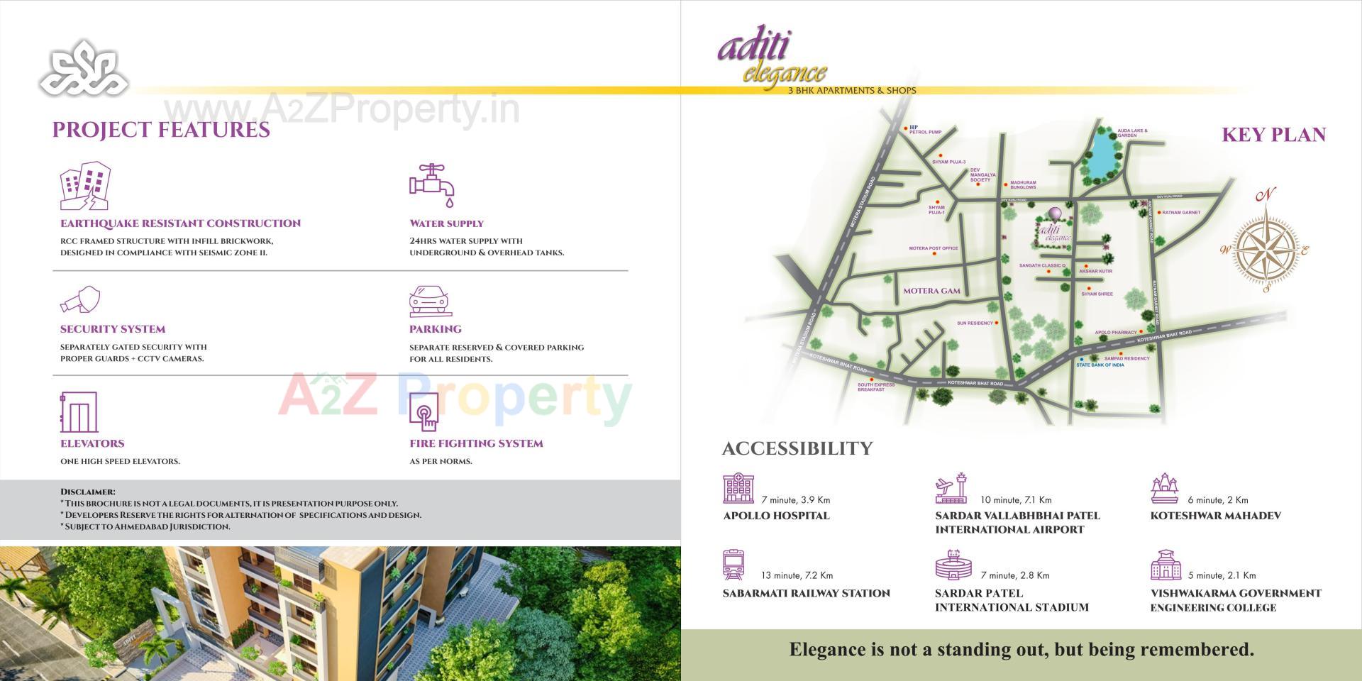  of real estate project Aditi Elegance located at Tragad, Ahmedabad, Gujarat