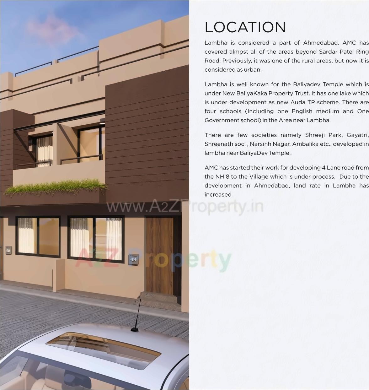 3D Elevation of real estate project Aditya Bungalows located at Ahmedabad, Ahmedabad, Gujarat