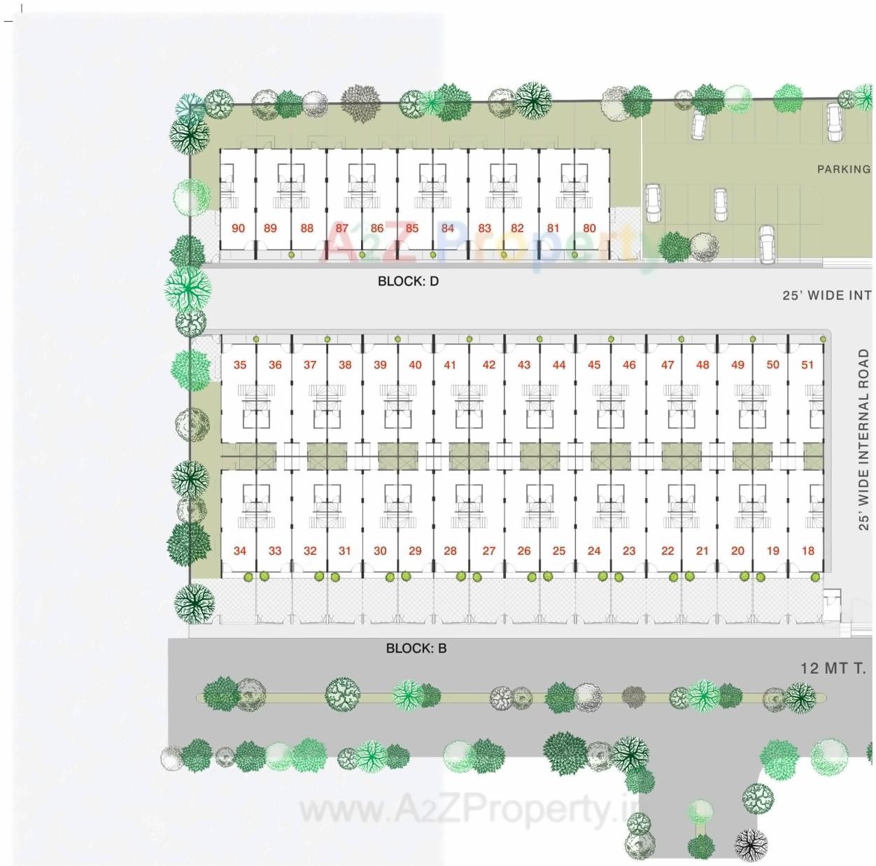 Layout of real estate project Aditya Bungalows located at Ahmedabad, Ahmedabad, Gujarat