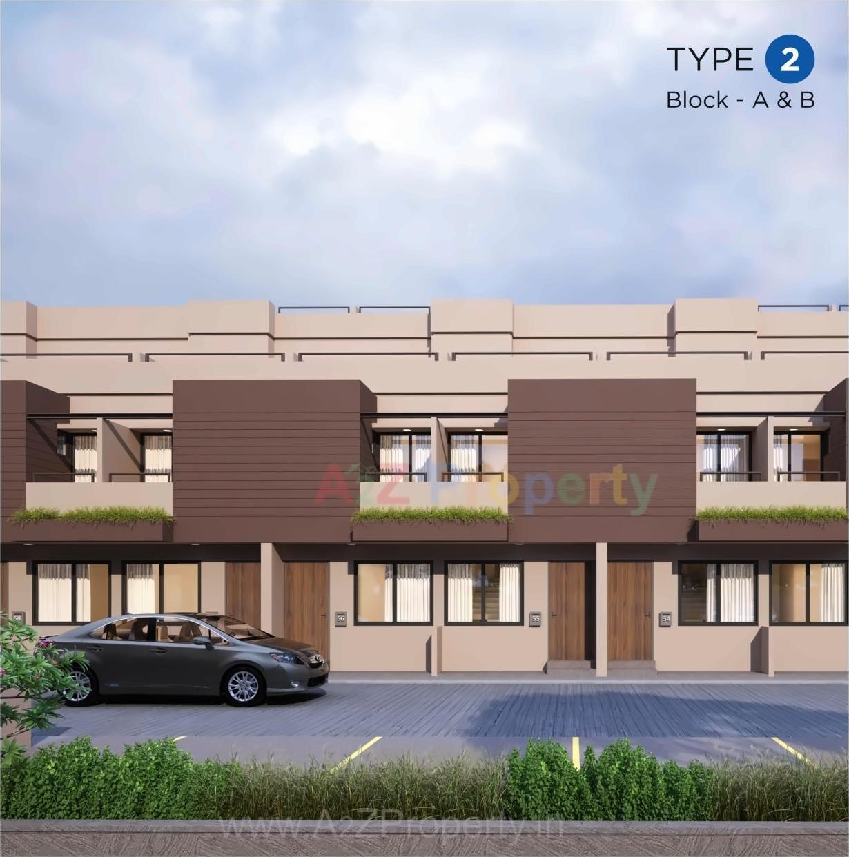 3D Elevation of real estate project Aditya Bungalows located at Ahmedabad, Ahmedabad, Gujarat