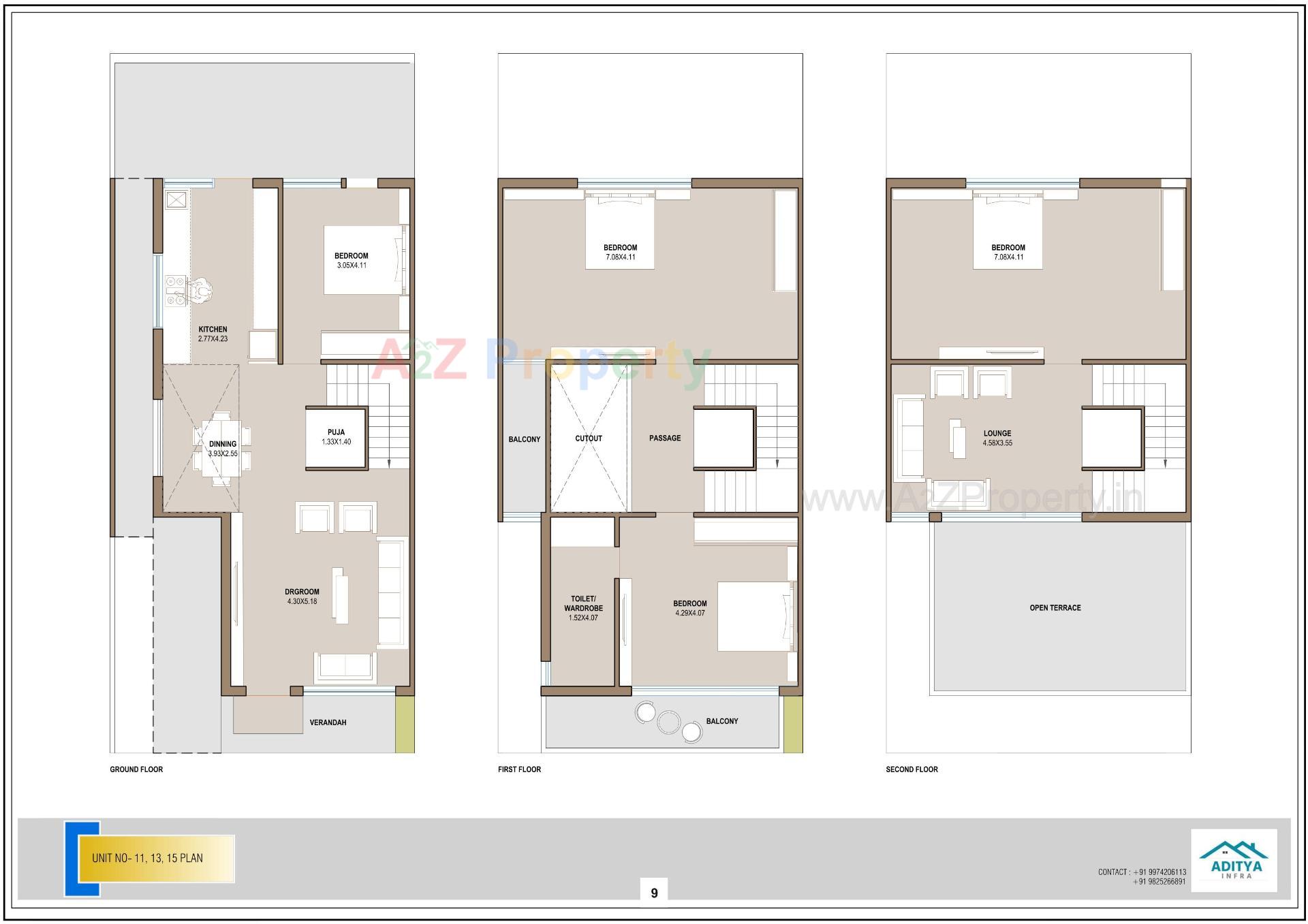 Layout of real estate project Aditya Bungalows located at Vastral, Ahmedabad, Gujarat