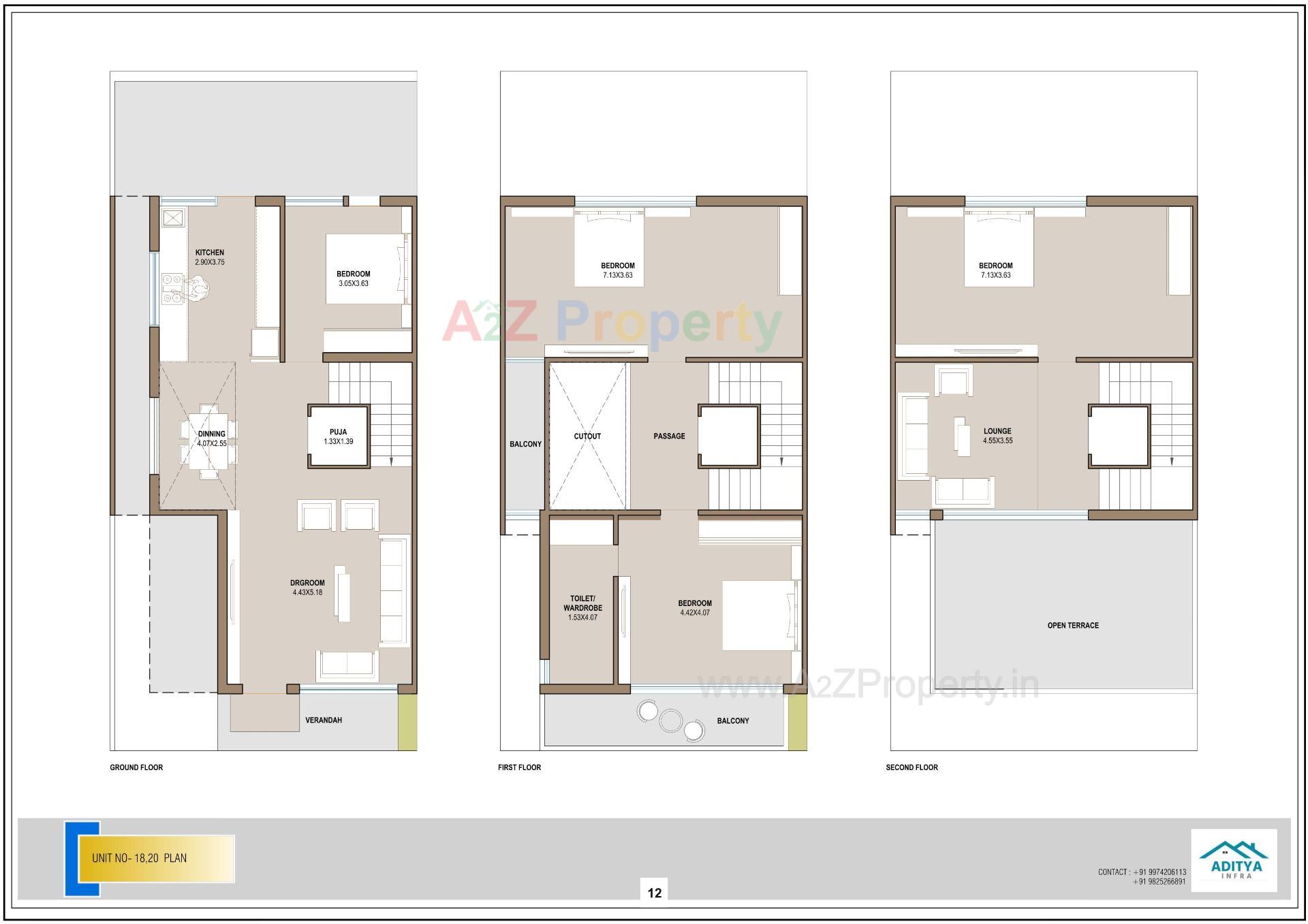 Layout of real estate project Aditya Bungalows located at Vastral, Ahmedabad, Gujarat