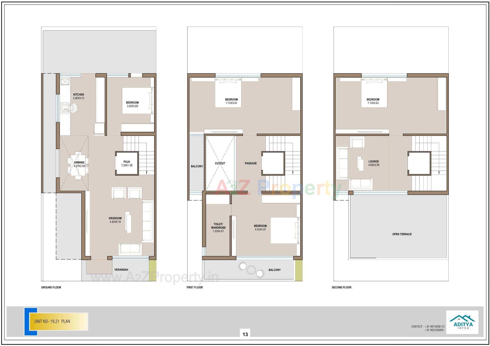 Layout of real estate project Aditya Bungalows located at Vastral, Ahmedabad, Gujarat