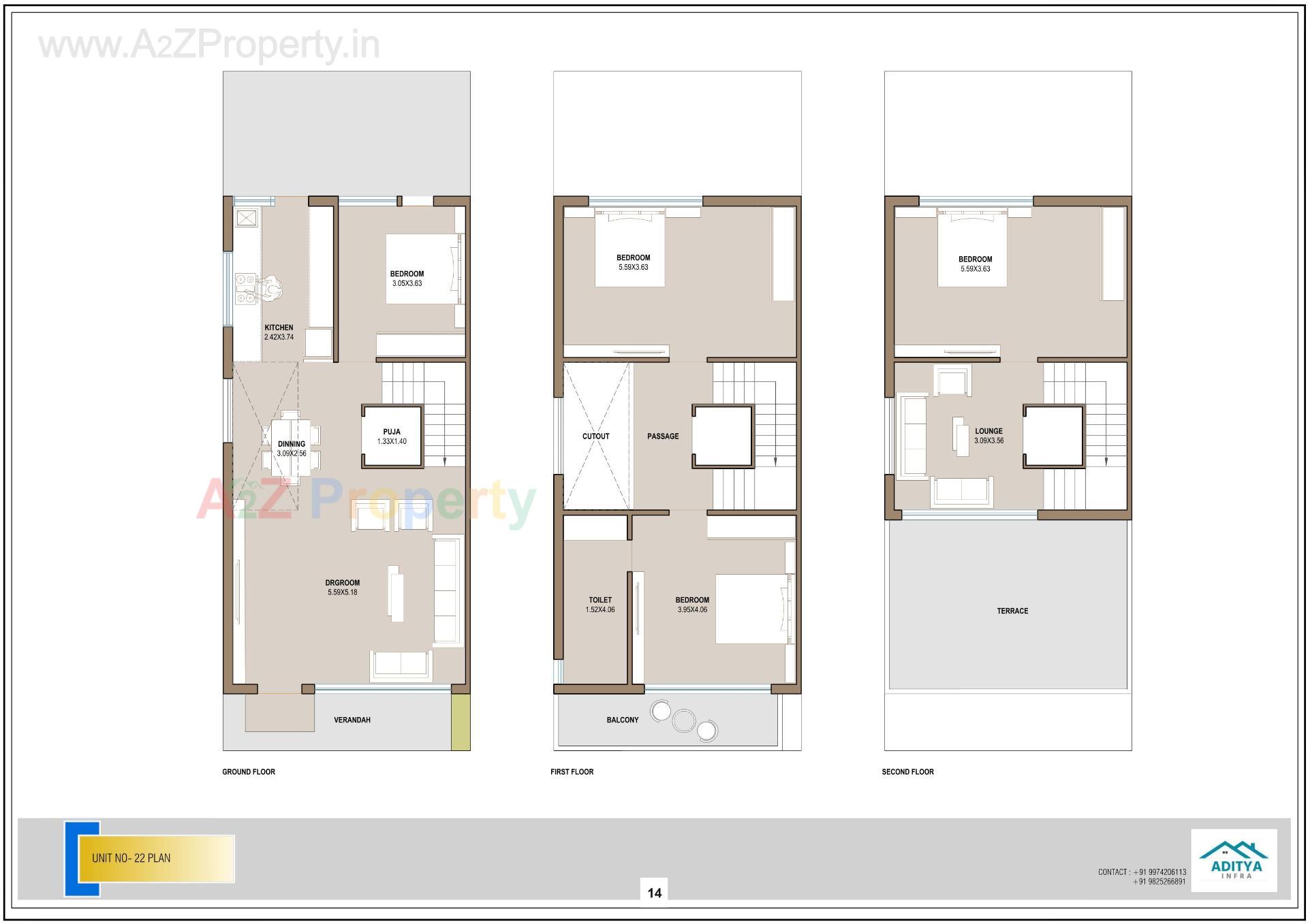 Layout of real estate project Aditya Bungalows located at Vastral, Ahmedabad, Gujarat