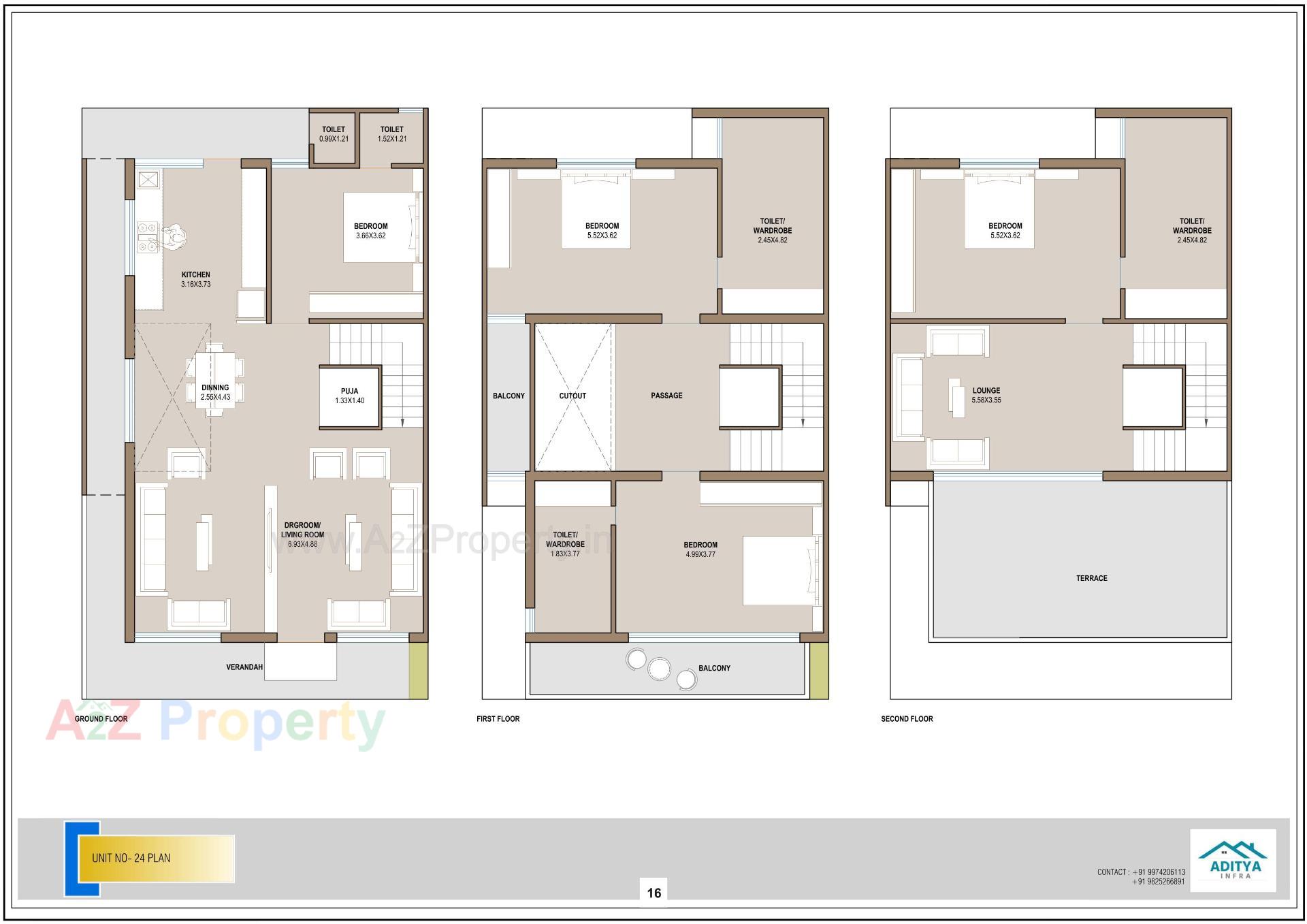 Layout of real estate project Aditya Bungalows located at Vastral, Ahmedabad, Gujarat
