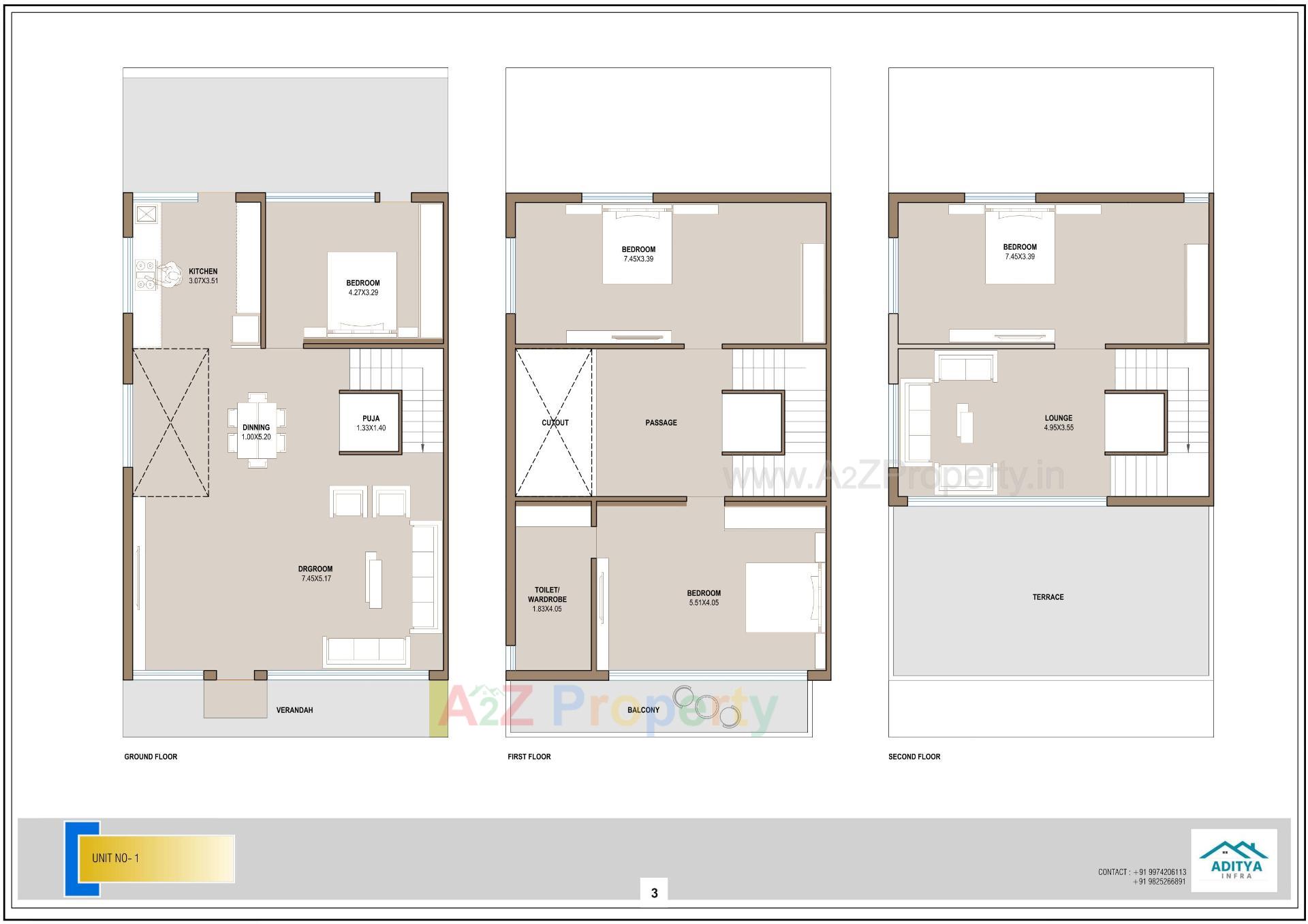 Layout of real estate project Aditya Bungalows located at Vastral, Ahmedabad, Gujarat