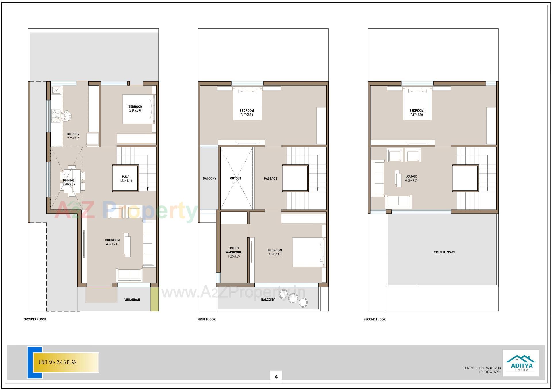 Layout of real estate project Aditya Bungalows located at Vastral, Ahmedabad, Gujarat