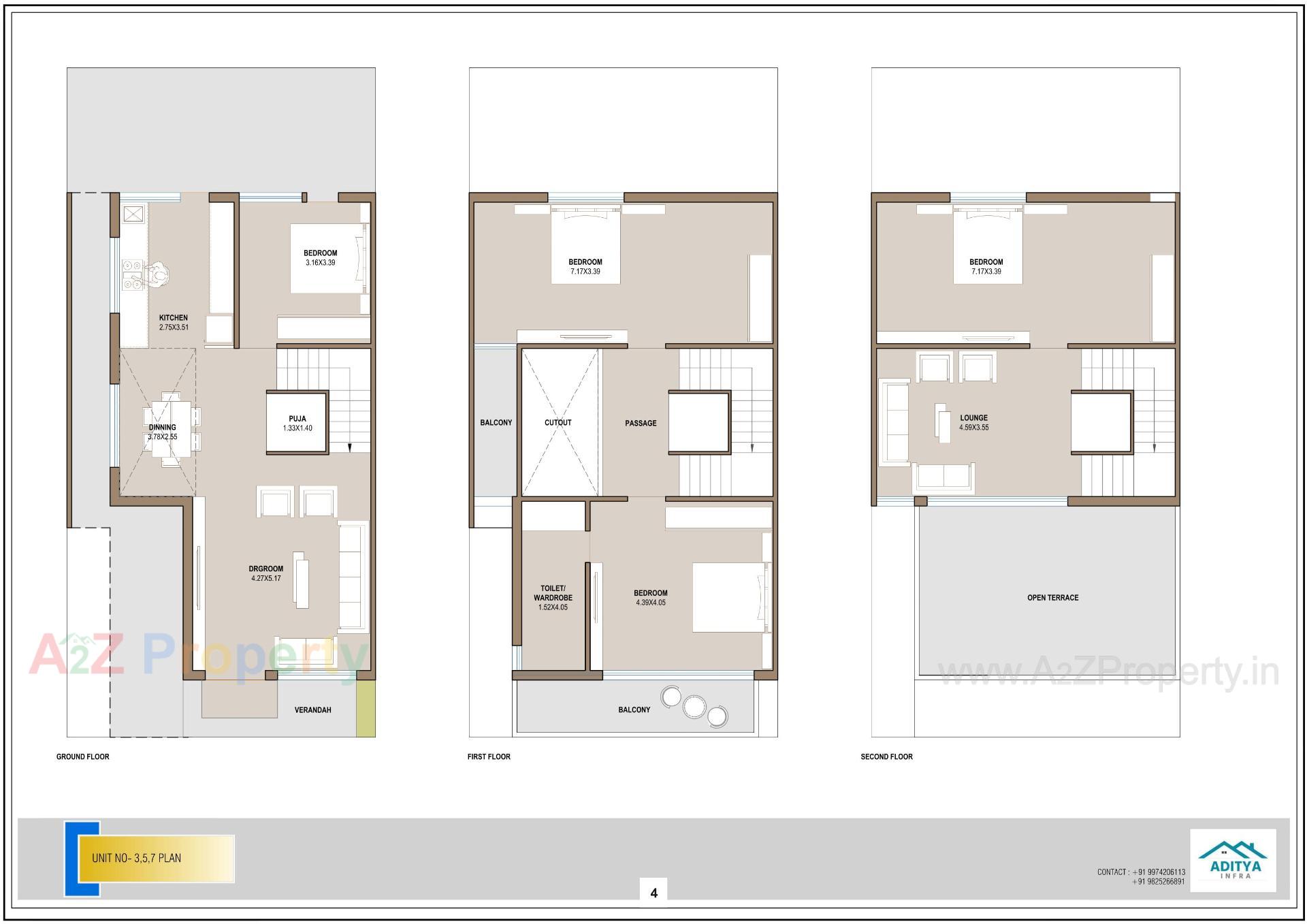 Layout of real estate project Aditya Bungalows located at Vastral, Ahmedabad, Gujarat
