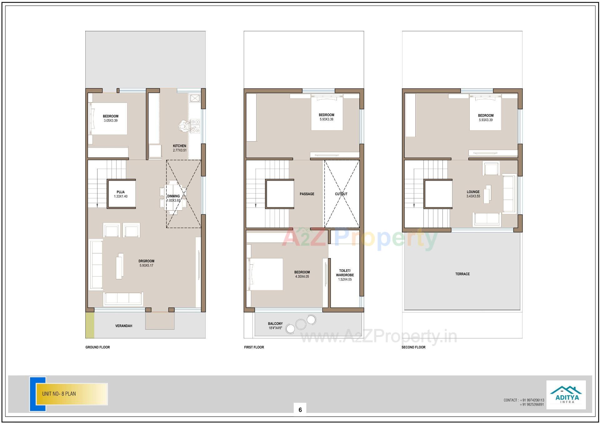 Layout of real estate project Aditya Bungalows located at Vastral, Ahmedabad, Gujarat