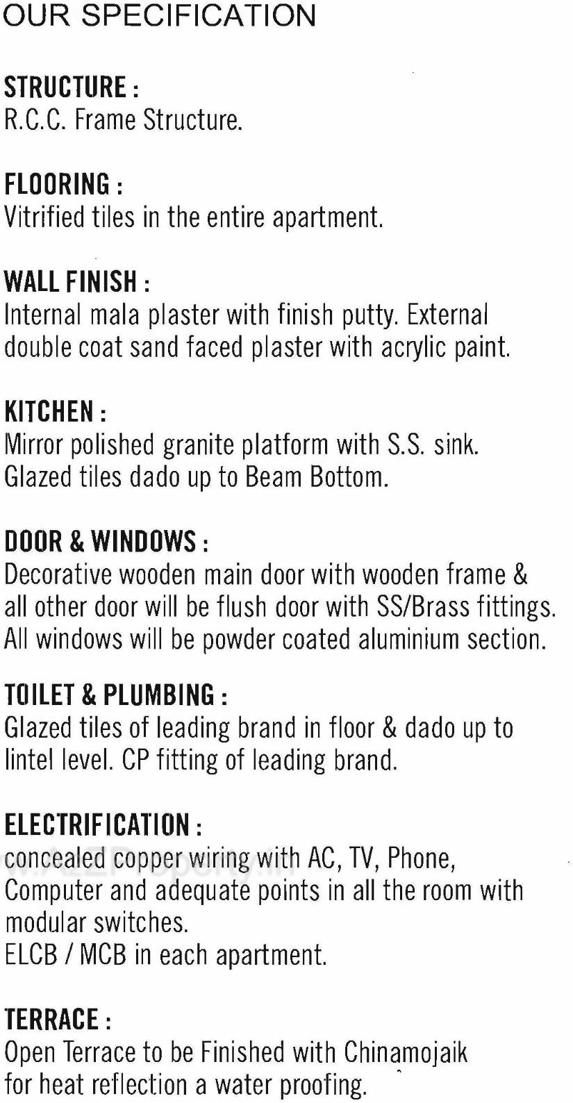 Project Specifications