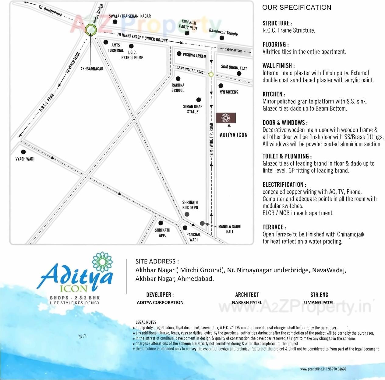  of real estate project Aditya Icon located at Vadaj, Ahmedabad, Gujarat