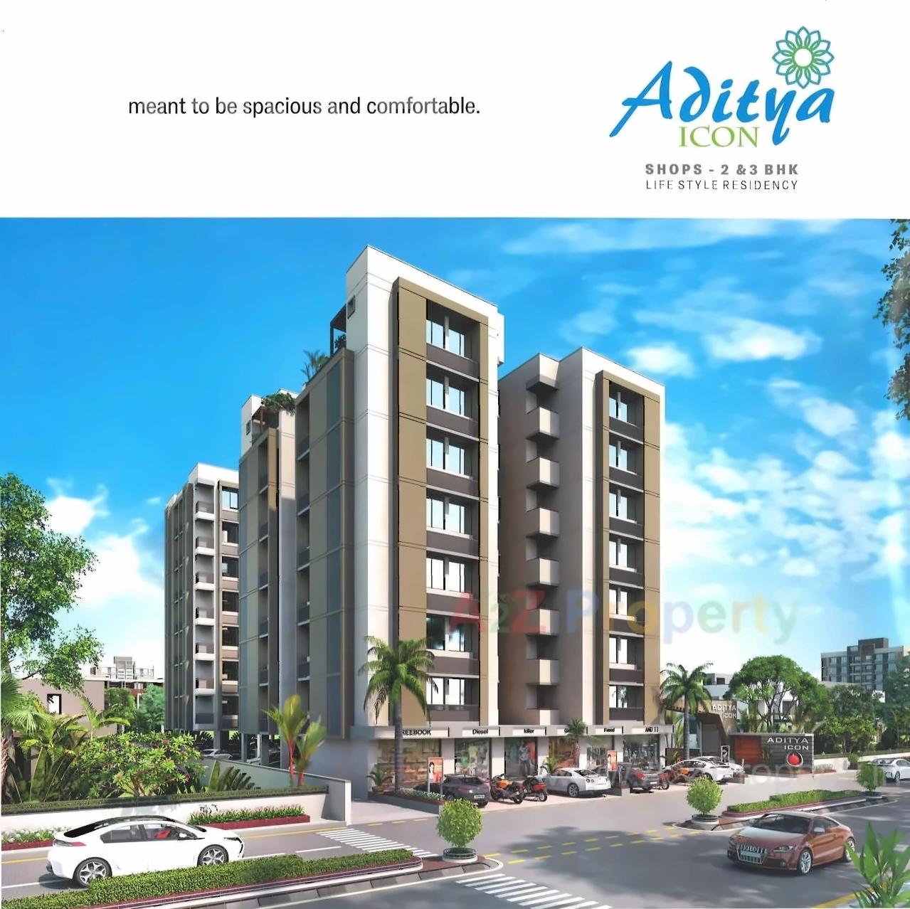 3D Elevation of real estate project Aditya Icon located at Vadaj, Ahmedabad, Gujarat