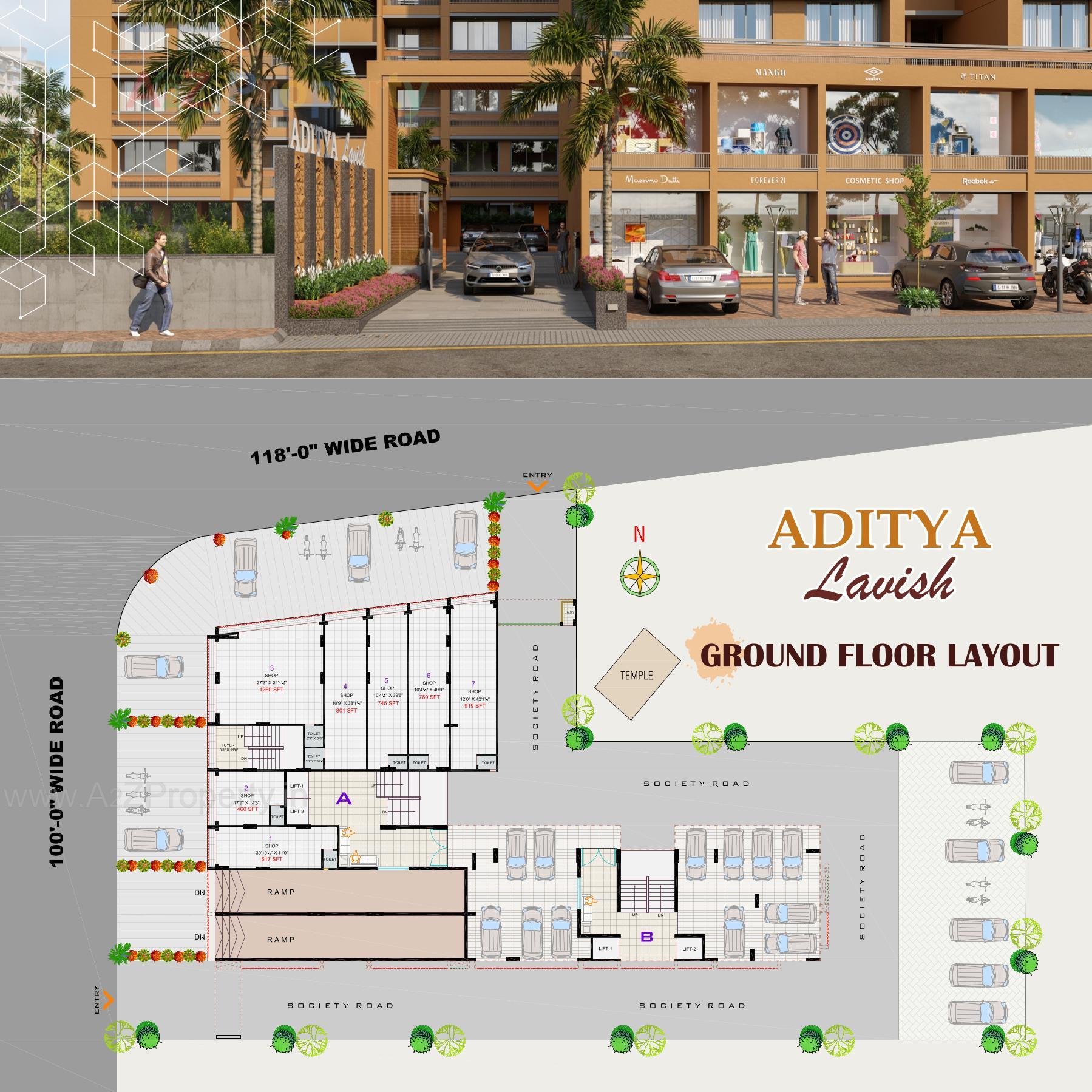 Layout of real estate project Aditya Lavish located at Vastral, Ahmedabad, Gujarat