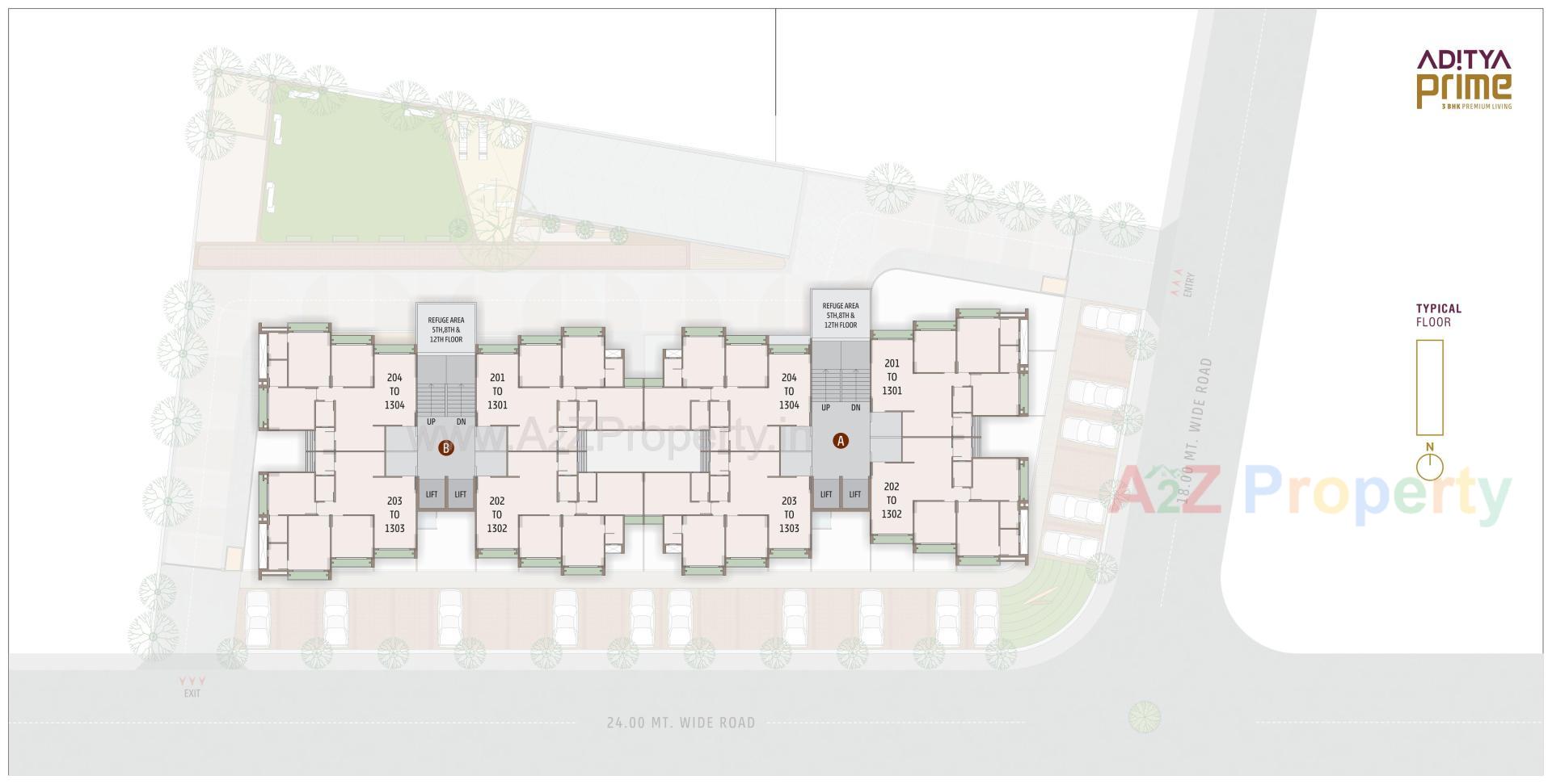 Layout of real estate project Aditya Prime located at Ahmedabad, Ahmedabad, Gujarat