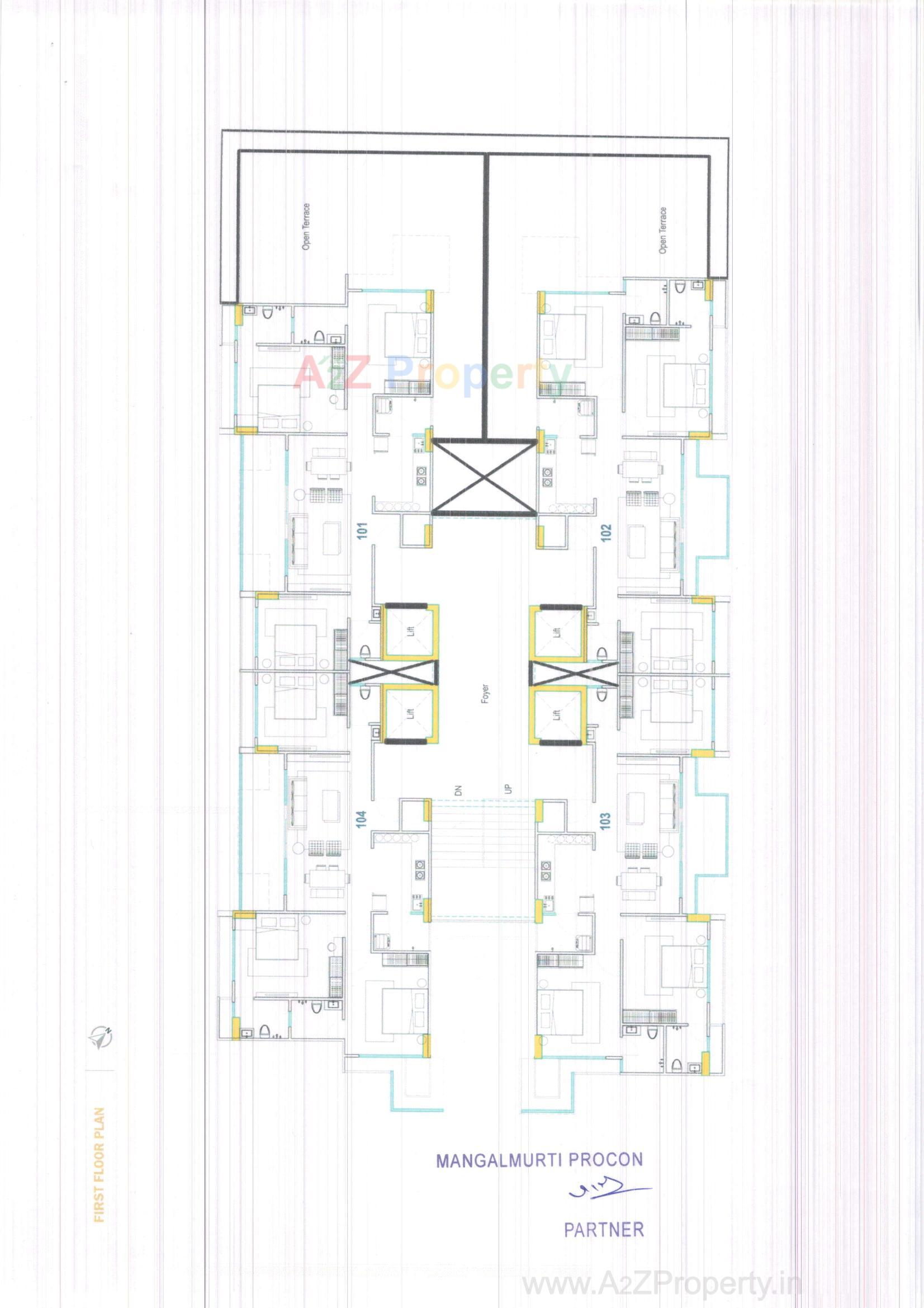 Layout of real estate project Advait located at Gota, Ahmedabad, Gujarat