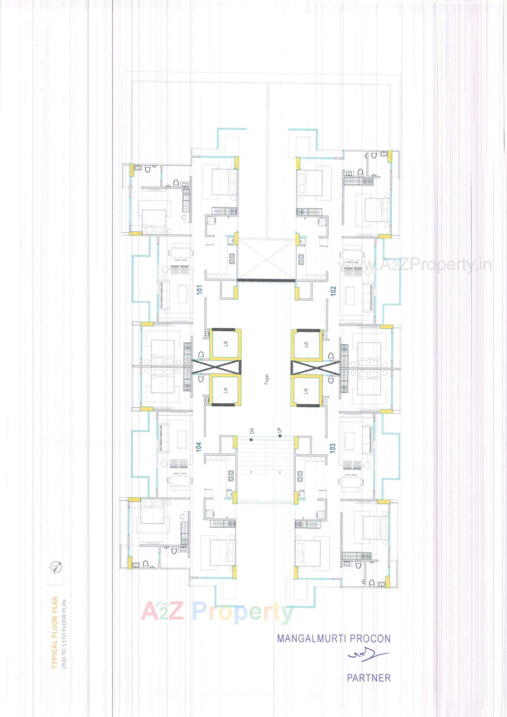 Layout of real estate project Advait located at Gota, Ahmedabad, Gujarat
