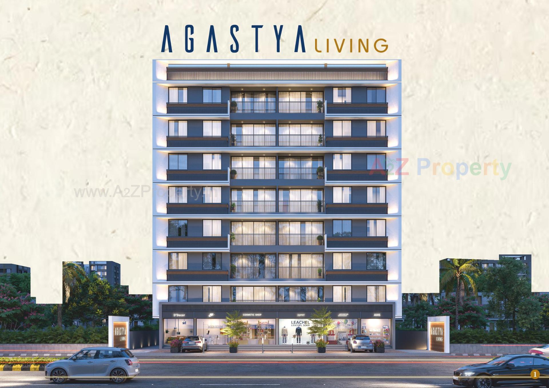 3D Elevation of real estate project Agastya Living located at Kathwada, Ahmedabad, Gujarat