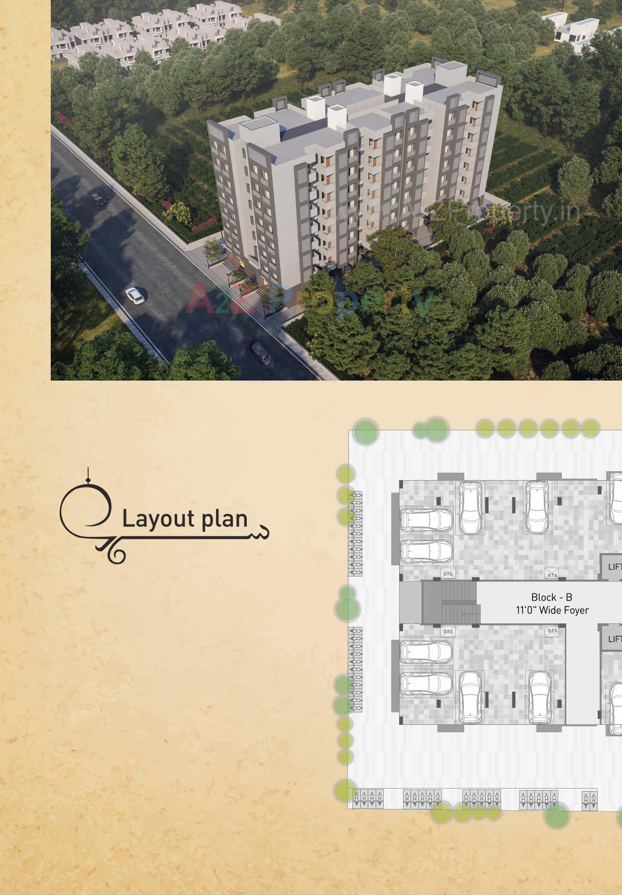 Layout of real estate project Ahmed Avenue located at Sarkhej, Ahmedabad, Gujarat