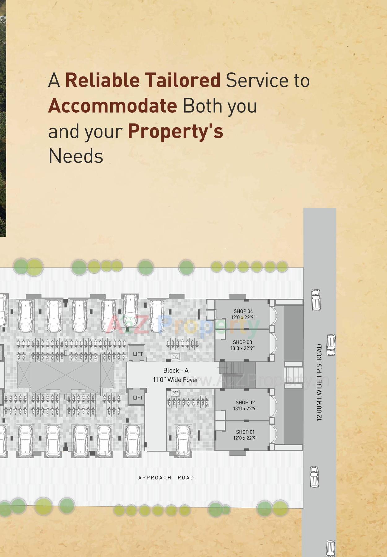 Layout of real estate project Ahmed Avenue located at Sarkhej, Ahmedabad, Gujarat