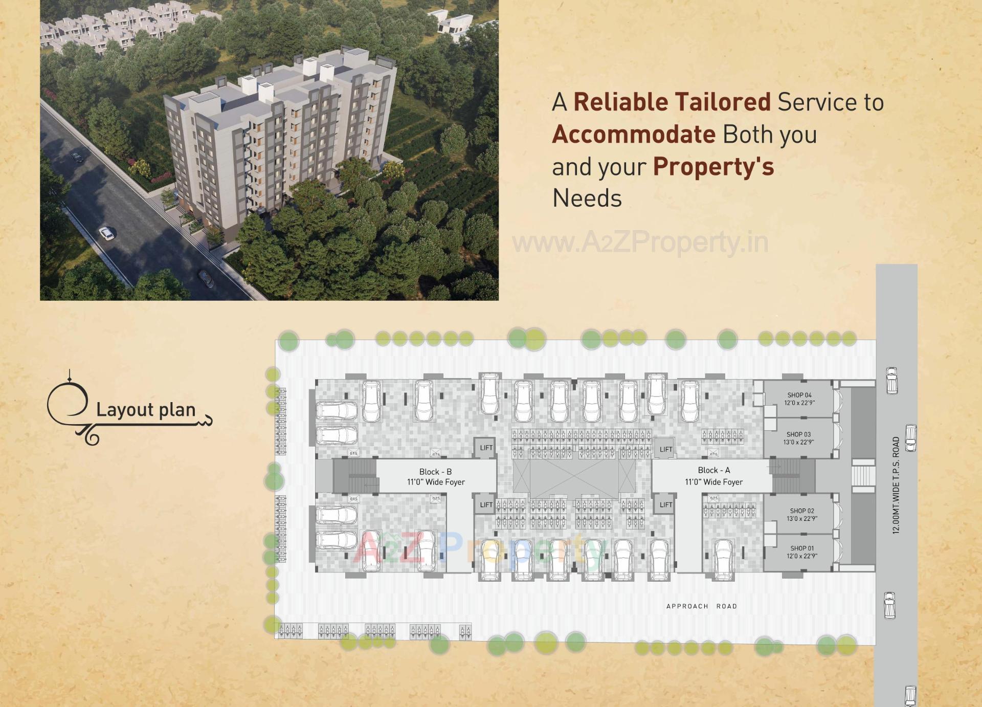 Layout of real estate project Ahmed Avenue located at Sarkhej, Ahmedabad, Gujarat