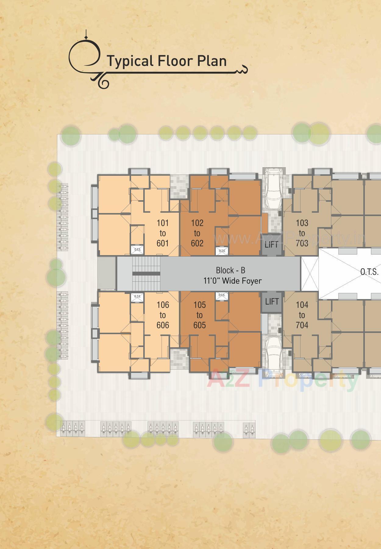 Layout of real estate project Ahmed Avenue located at Sarkhej, Ahmedabad, Gujarat