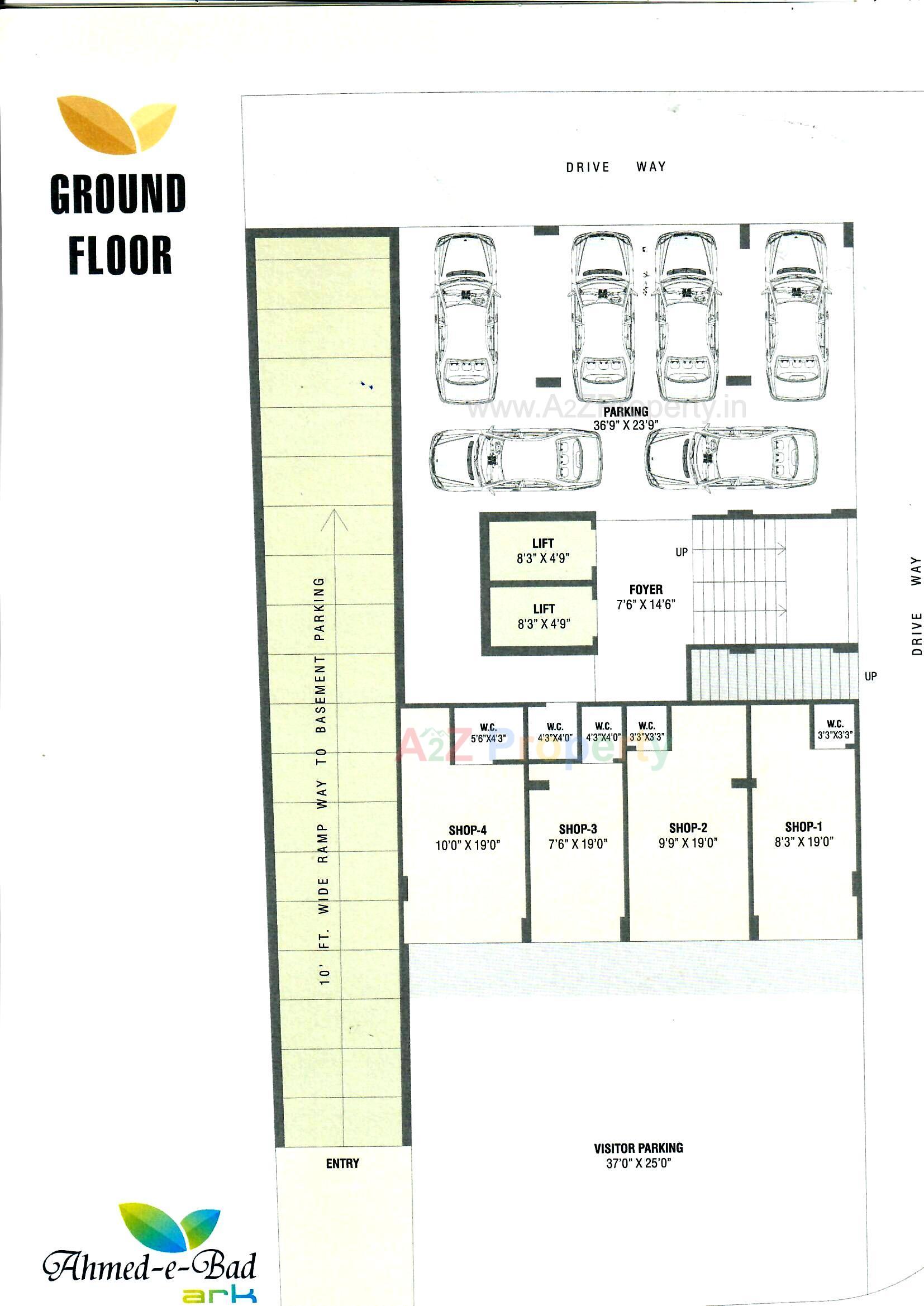 Layout of real estate project Ahmed E Bad Ark located at Gyaspur, Ahmedabad, Gujarat