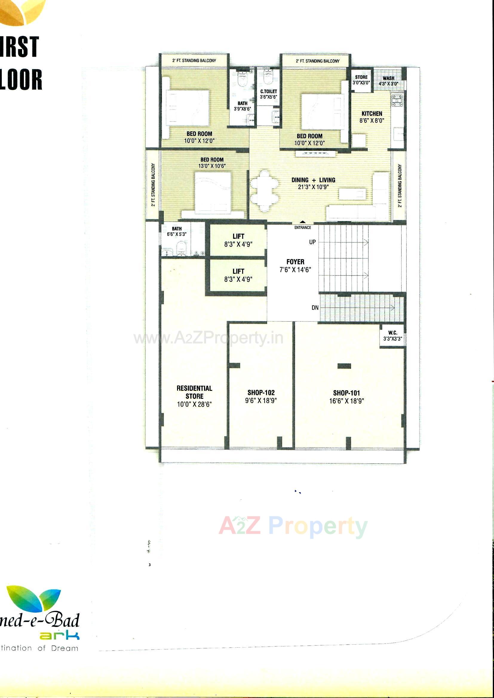Layout of real estate project Ahmed E Bad Ark located at Gyaspur, Ahmedabad, Gujarat