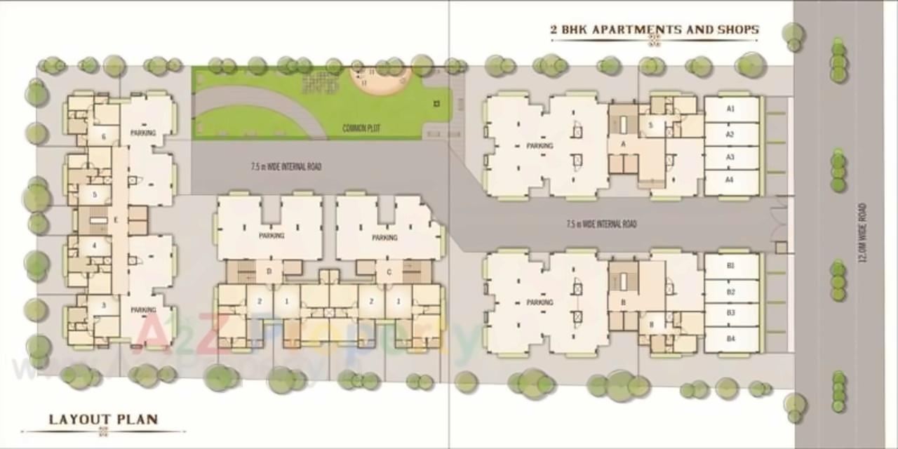 Layout of real estate project Ahmed Residency located at Sarkhej, Ahmedabad, Gujarat