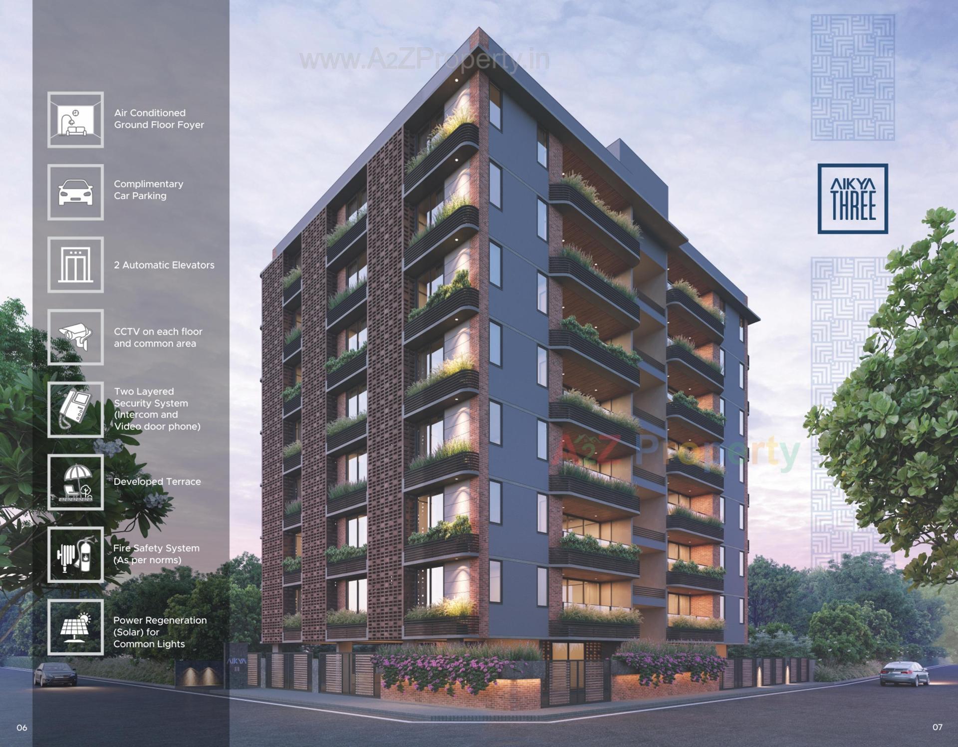 3D Elevation of real estate project Aikya Three located at Chhadawad, Ahmedabad, Gujarat