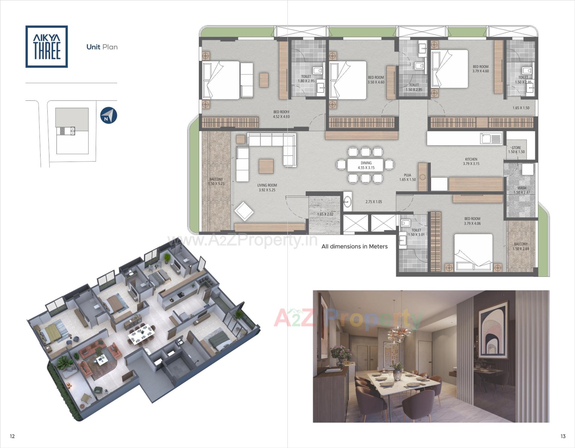 Layout of real estate project Aikya Three located at Chhadawad, Ahmedabad, Gujarat