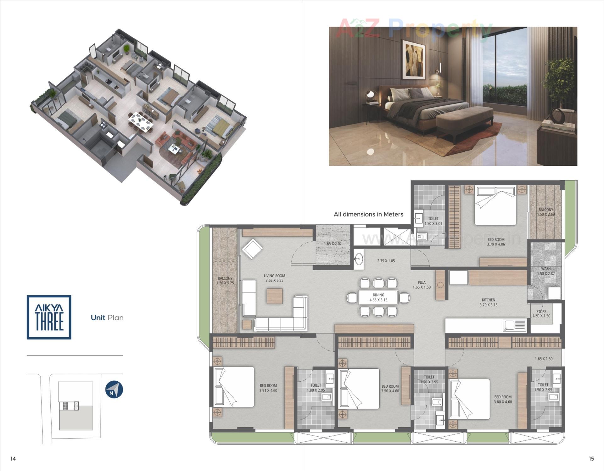 Layout of real estate project Aikya Three located at Chhadawad, Ahmedabad, Gujarat