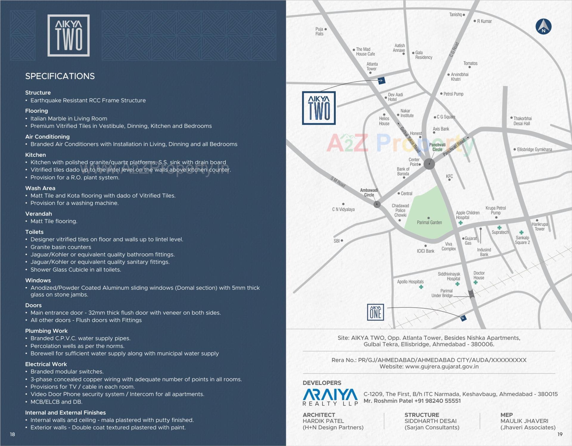  of real estate project Aikya Two located at Kochrab, Ahmedabad, Gujarat