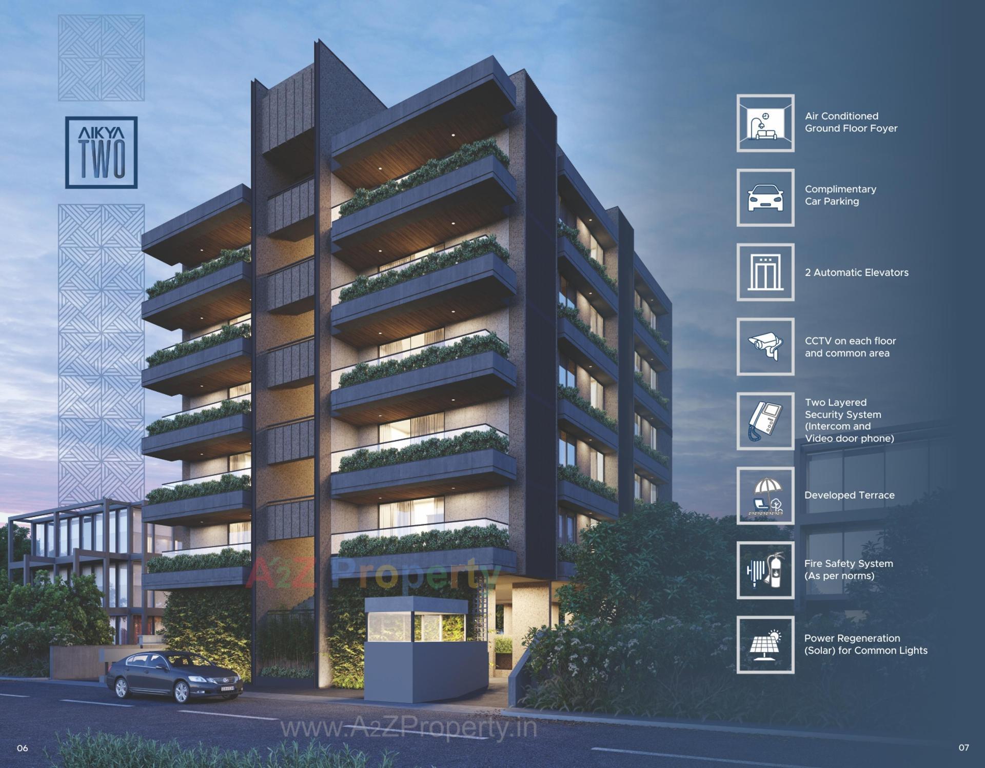 3D Elevation of real estate project Aikya Two located at Kochrab, Ahmedabad, Gujarat