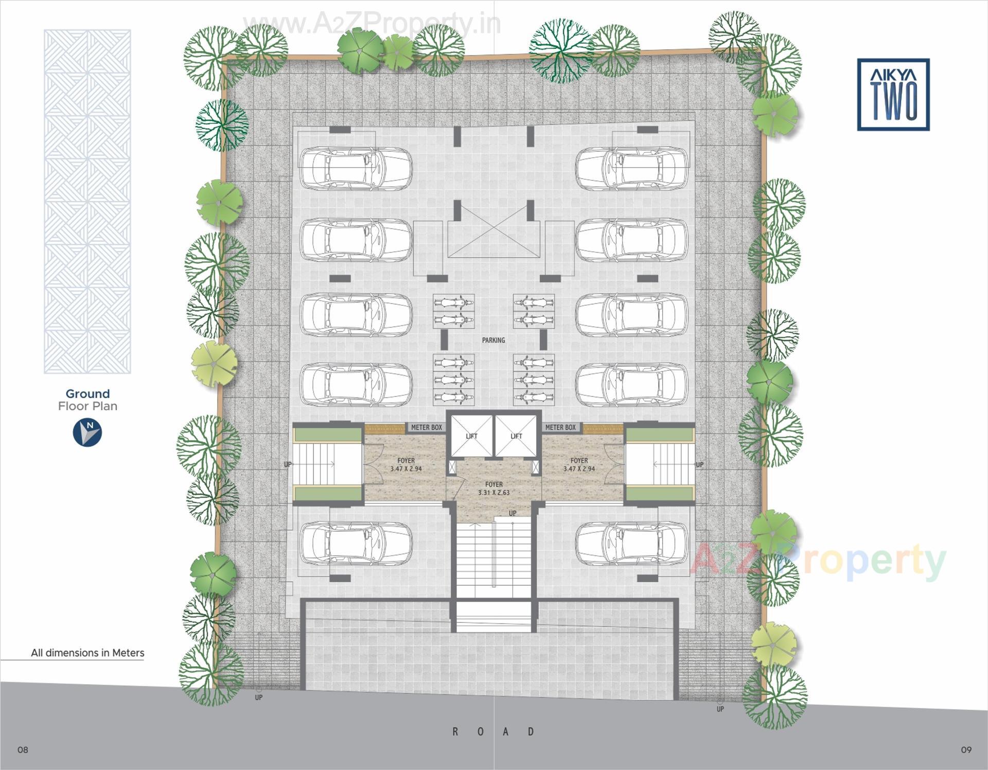 Layout of real estate project Aikya Two located at Kochrab, Ahmedabad, Gujarat