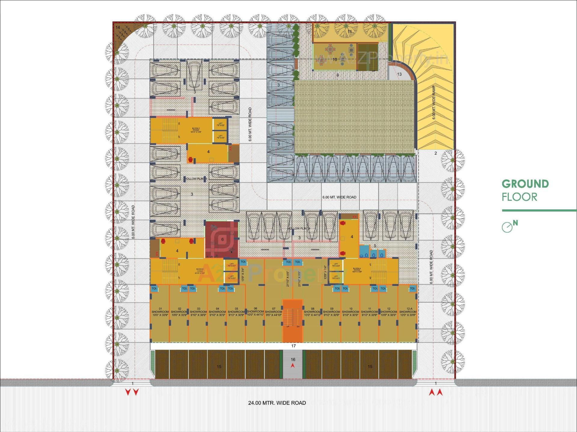 Layout of real estate project Airan Shela located at Shela, Ahmedabad, Gujarat