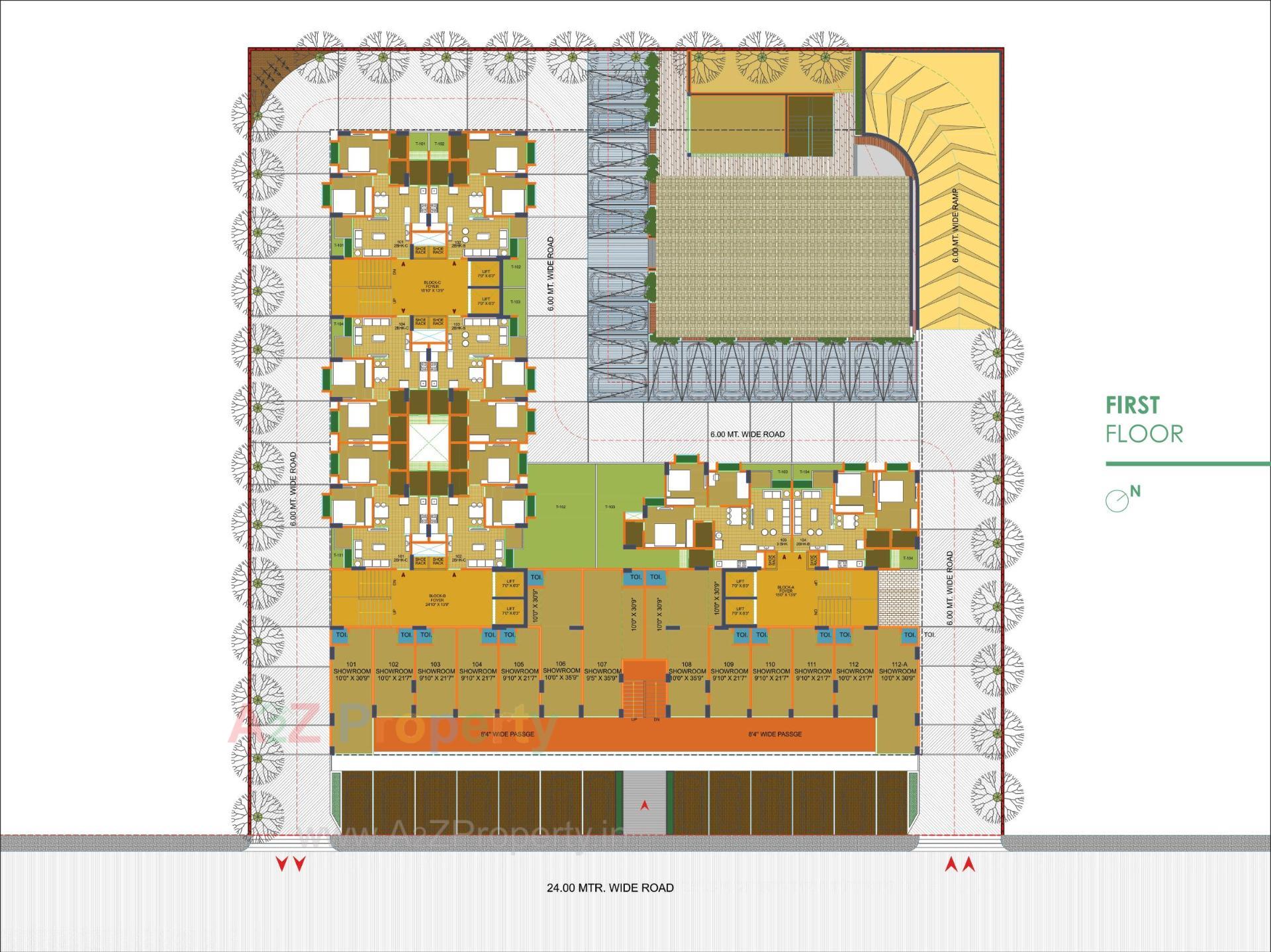 Layout of real estate project Airan Shela located at Shela, Ahmedabad, Gujarat