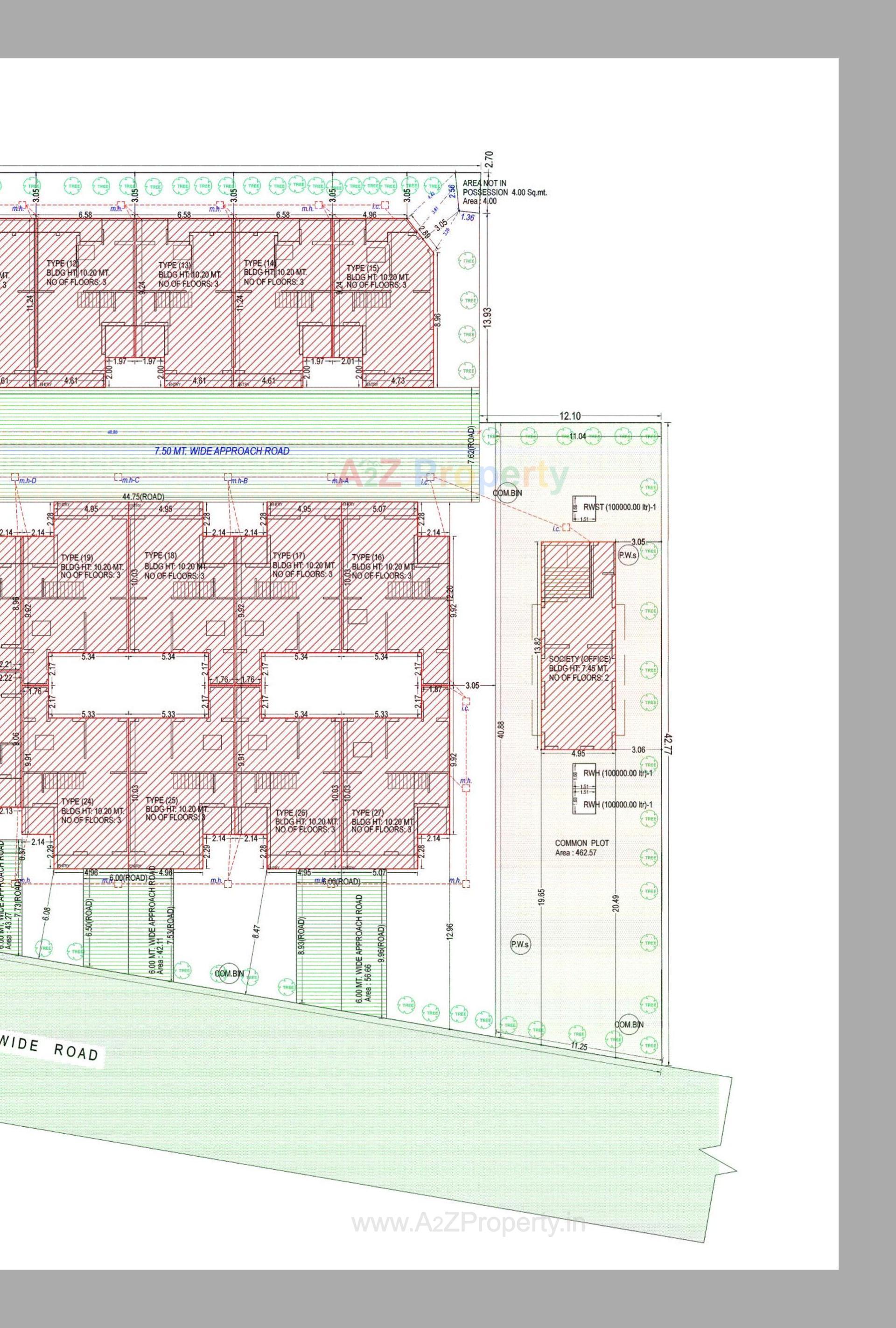 Layout of real estate project Airavat Elysium located at Singarva, Ahmedabad, Gujarat