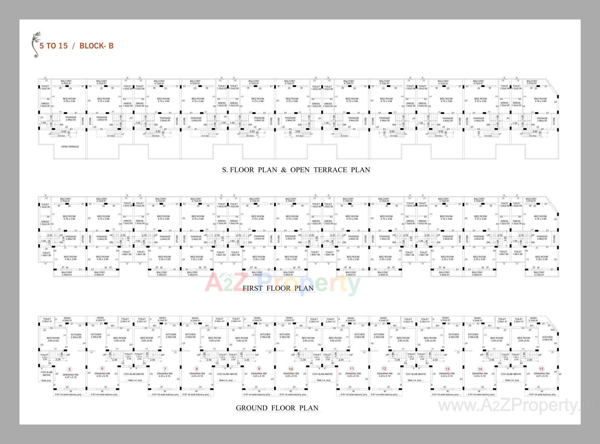 Layout of real estate project Airavat Elysium located at Singarva, Ahmedabad, Gujarat